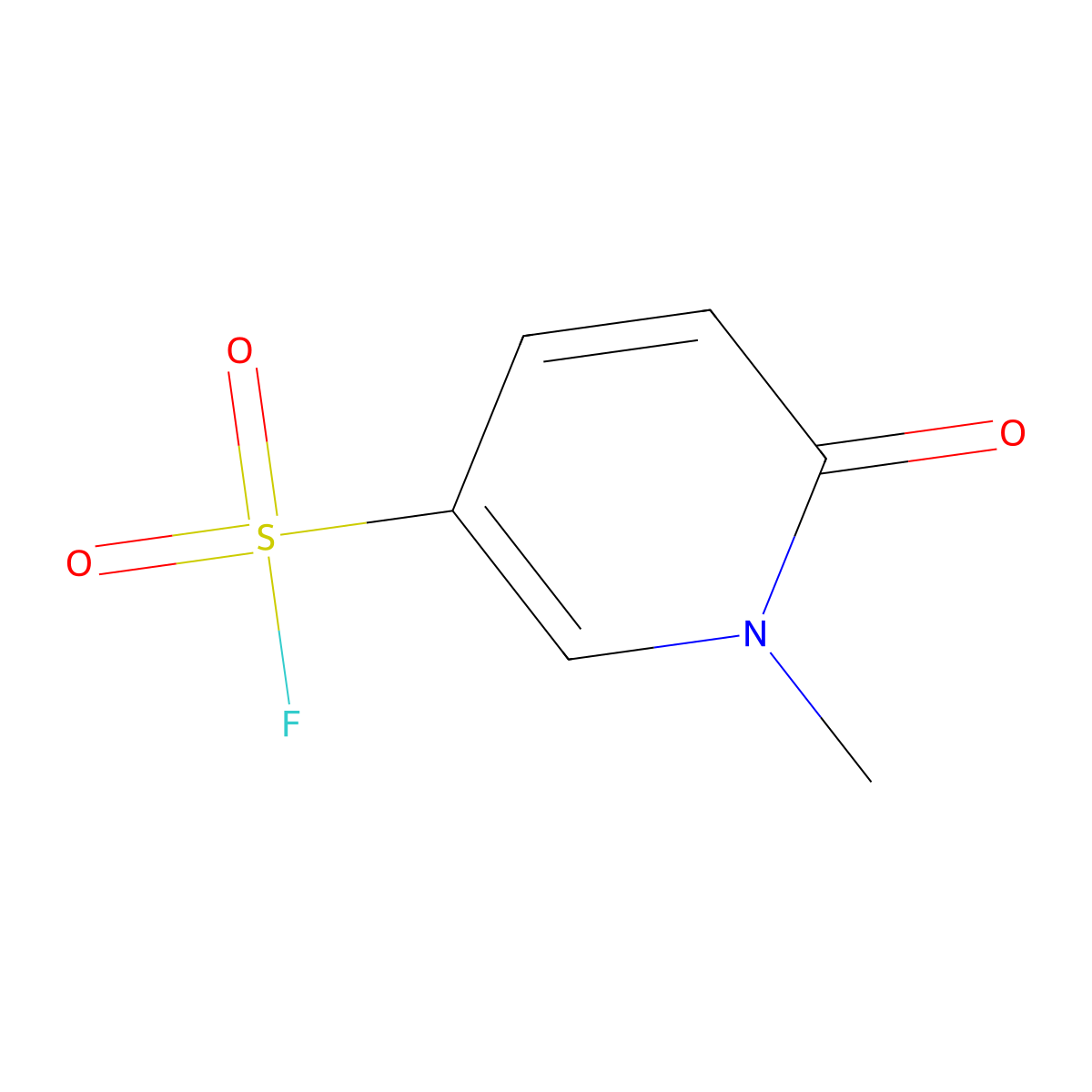 1-Methyl-6-oxo-1,6-dihydropyridine-3-sulfonyl fluoride molecular structure, CAS 2228872-43-1