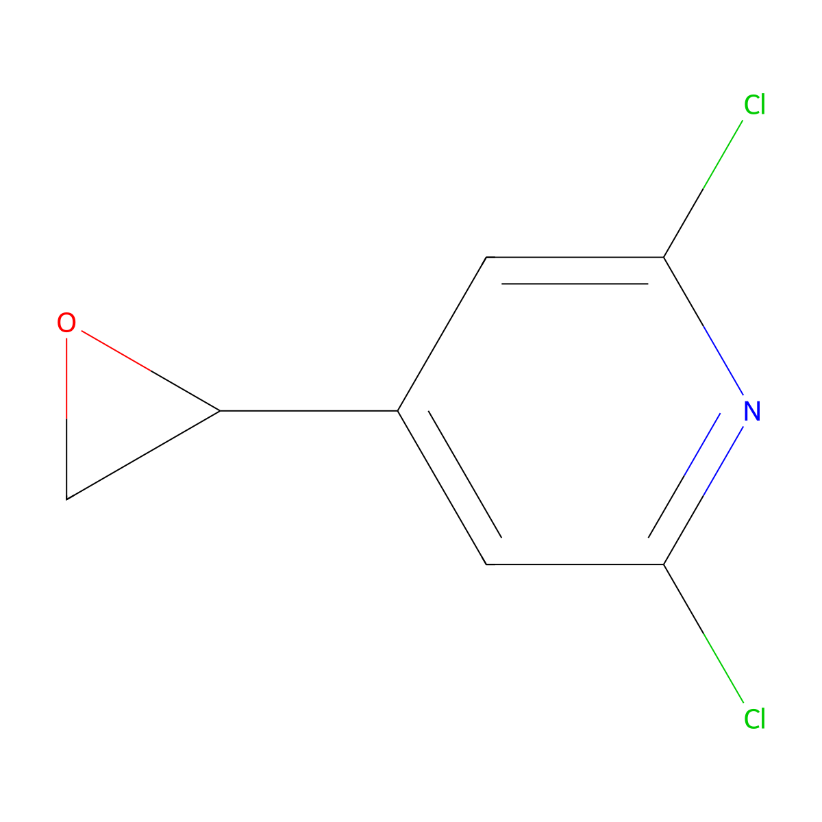2,6-Dichloro-4-(oxiran-2-yl)pyridine molecular structure, CAS 2228875-08-7
