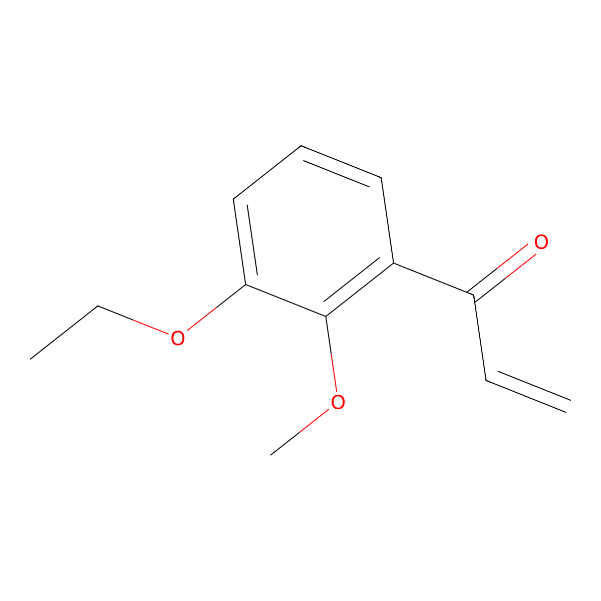 1-(3-Ethoxy-2-methoxyphenyl)prop-2-en-1-one molecular structure, CAS 2228881-88-5