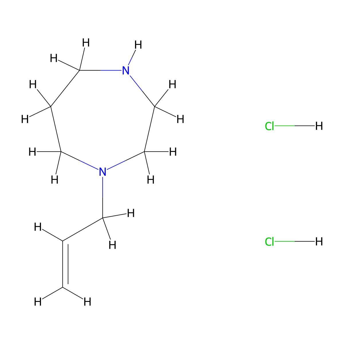 1-(Prop-2-en-1-yl)-1,4-diazepane dihydrochloride molecular structure, CAS 2228890-93-3