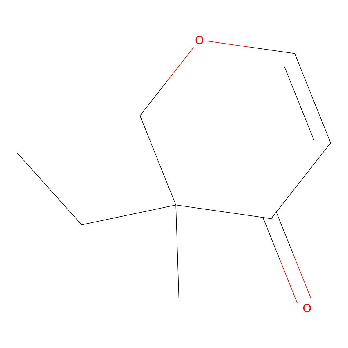 3-Ethyl-3-methyl-3,4-dihydro-2h-pyran-4-one molecular structure, CAS 2228894-62-8