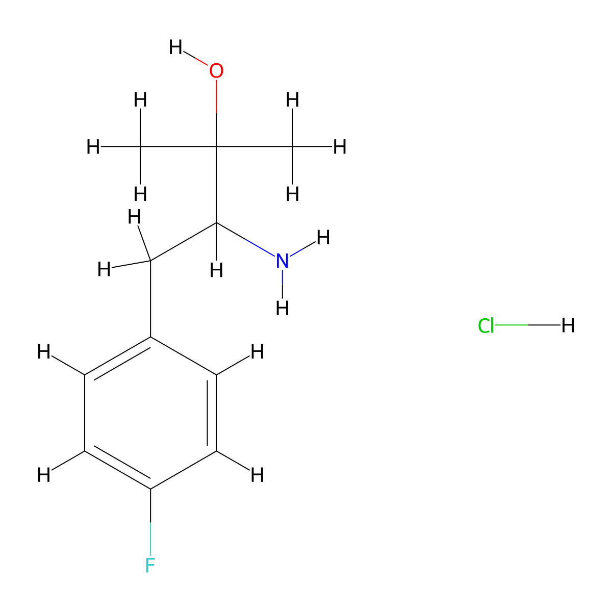 3-Amino-4-(4-fluorophenyl)-2-methylbutan-2-ol hydrochloride molecular structure, CAS 2228896-45-3
