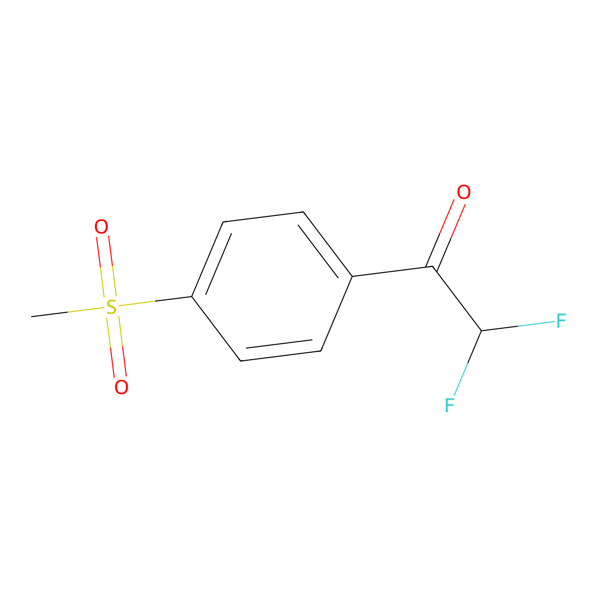 2,2-Difluoro-1-(4-methanesulfonylphenyl)ethan-1-one molecular structure, CAS 2228902-61-0