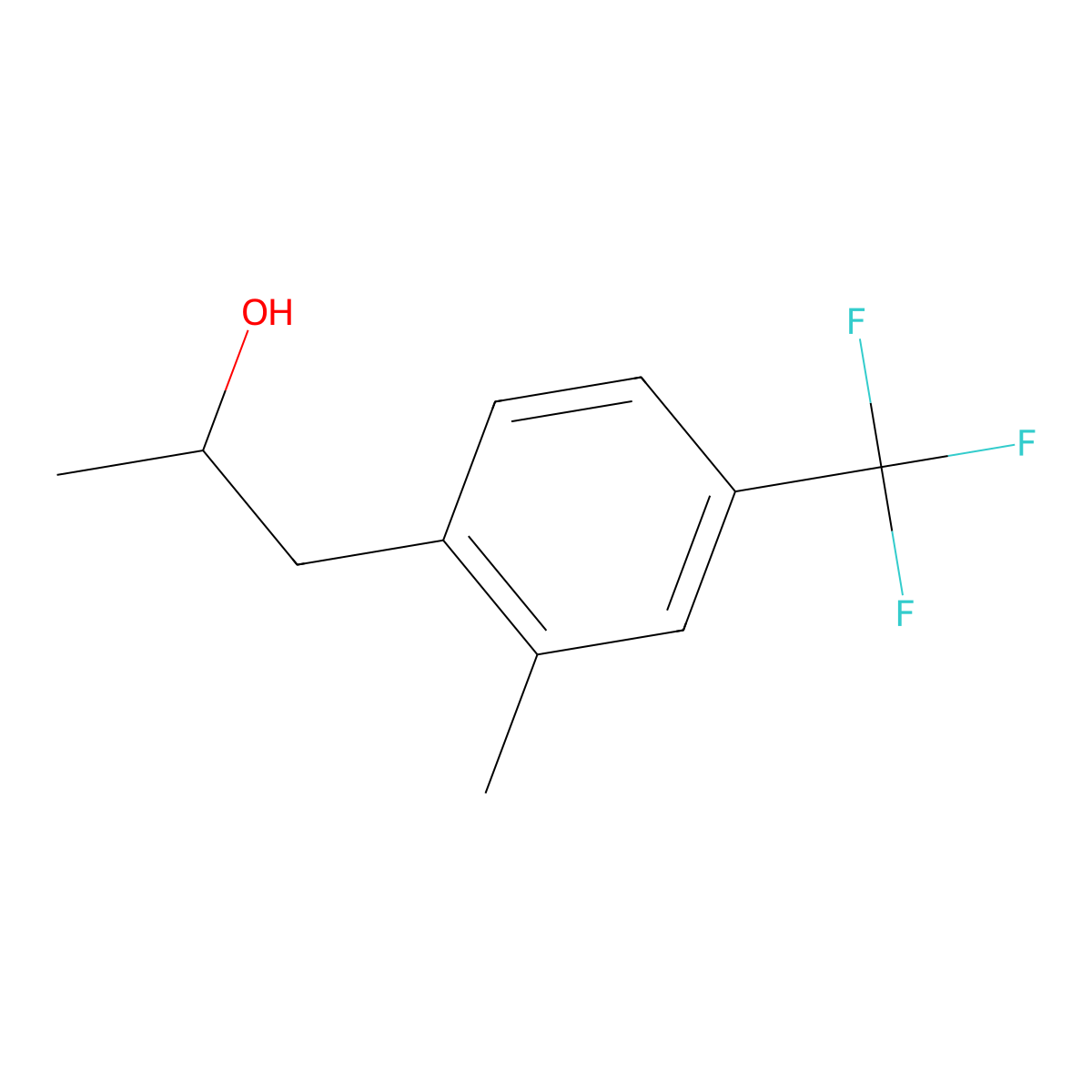 1-[2-Methyl-4-(trifluoromethyl)phenyl]propan-2-ol molecular structure, CAS 2228904-50-3