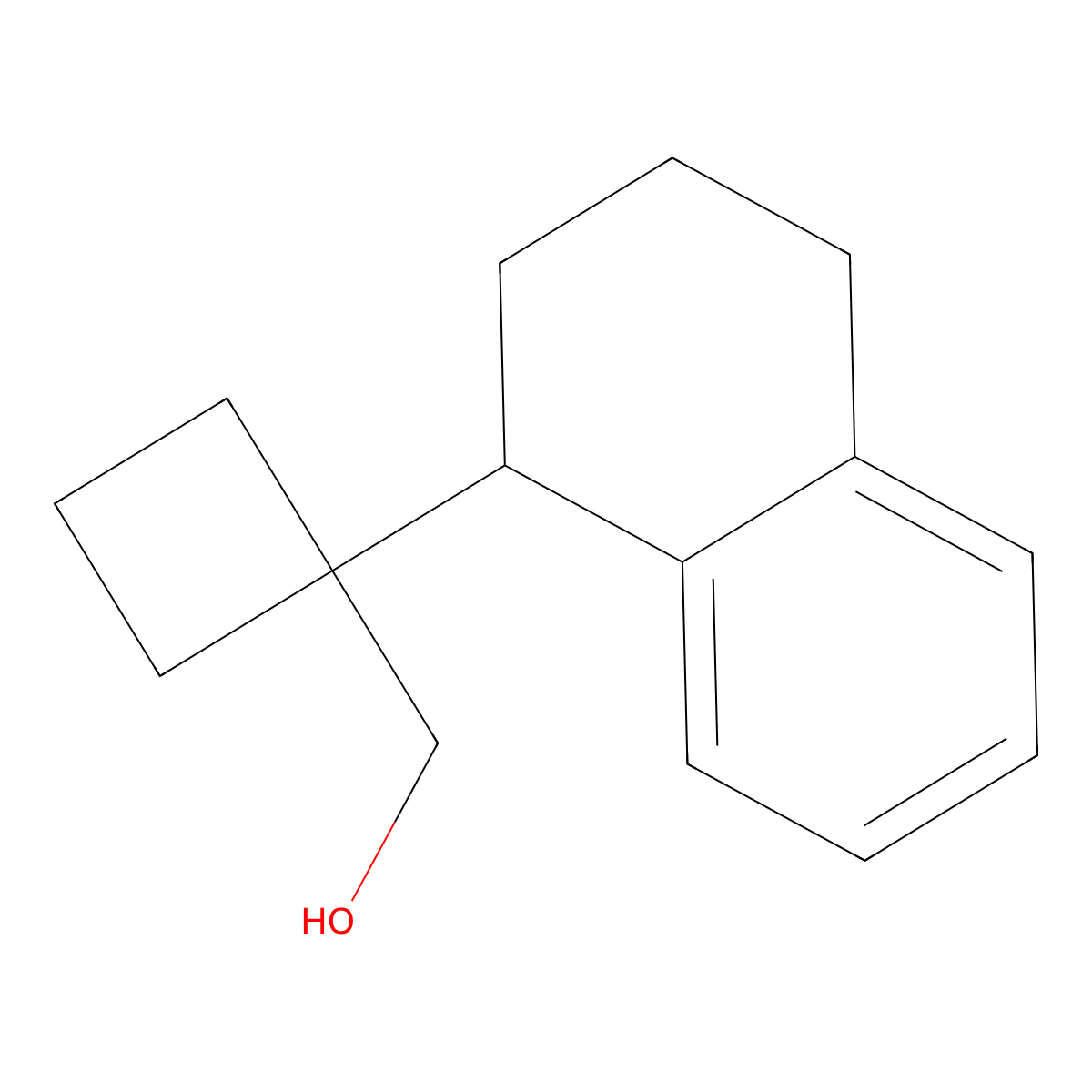 [1-(1,2,3,4-Tetrahydronaphthalen-1-yl)cyclobutyl]methanol molecular structure, CAS 2228909-80-4
