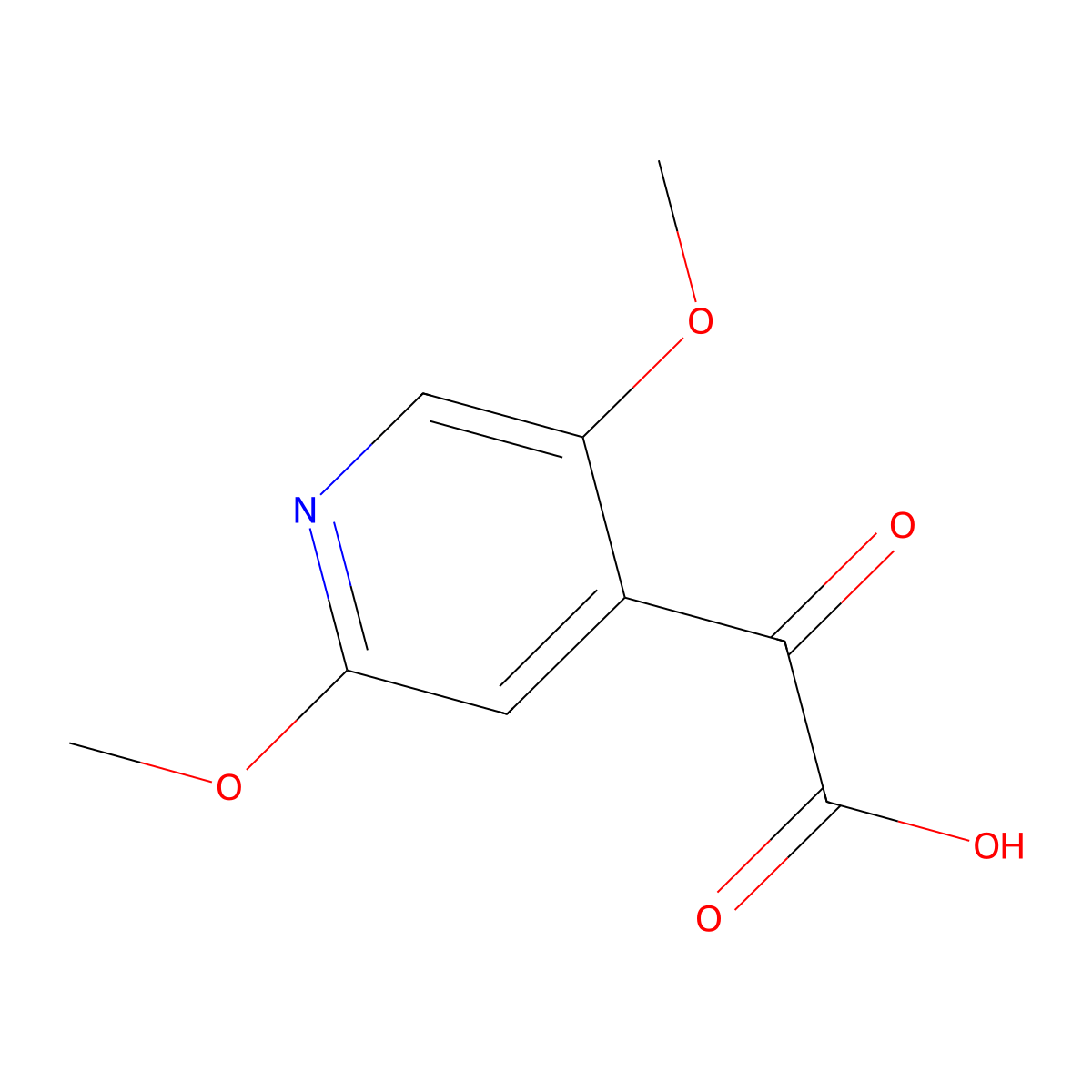 2-(2,5-Dimethoxypyridin-4-yl)-2-oxoacetic acid molecular structure, CAS 2228911-71-3