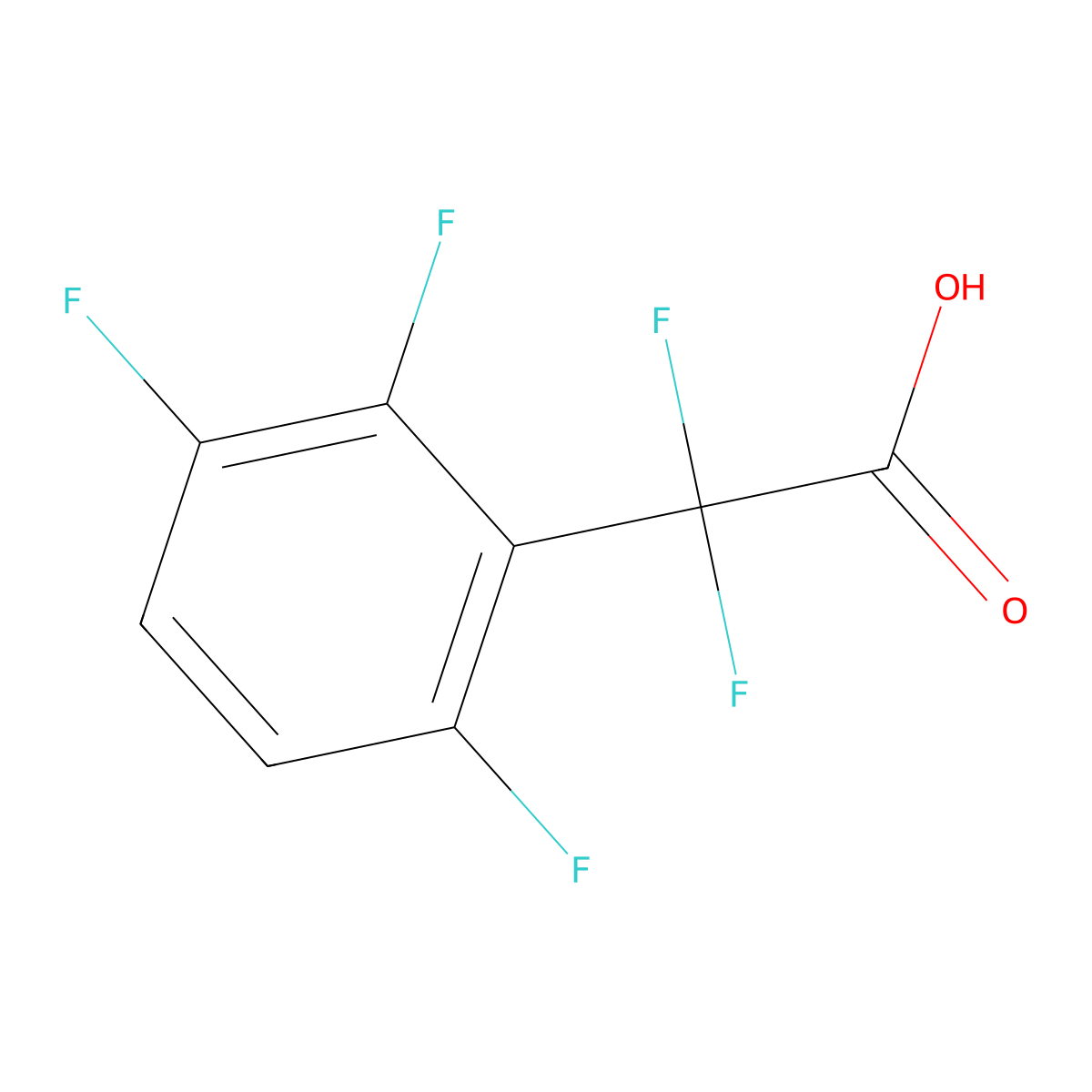 2,2-Difluoro-2-(2,3,6-trifluorophenyl)acetic acid molecular structure, CAS 2228911-75-7