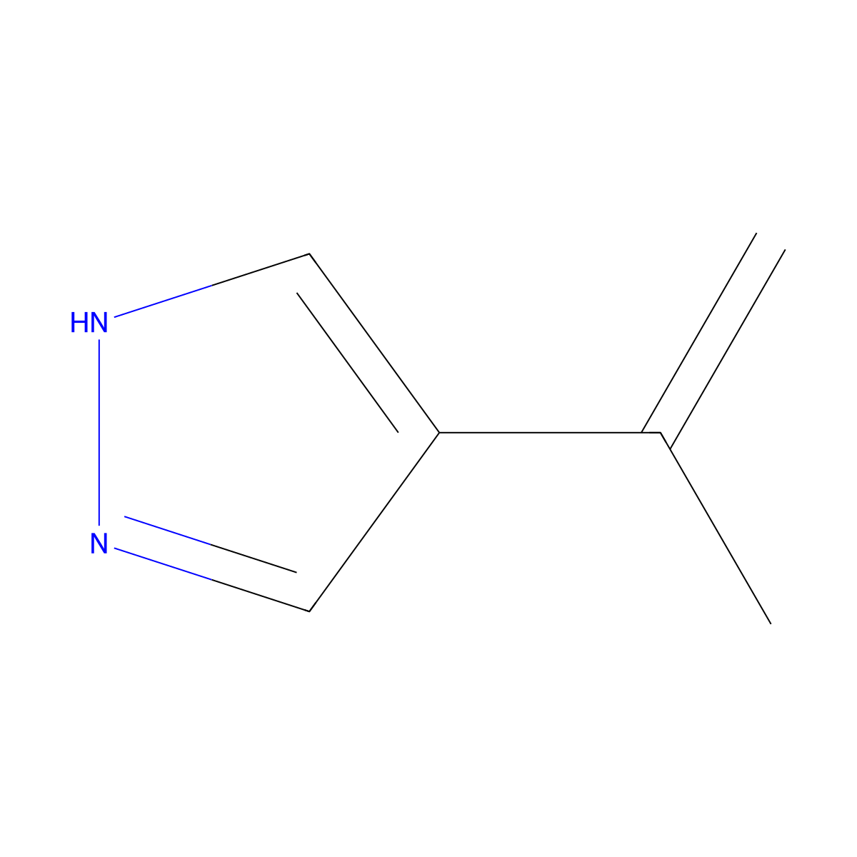 4-(prop-1-en-2-yl)-1H-pyrazole molecular structure, CAS 2228920-96-3