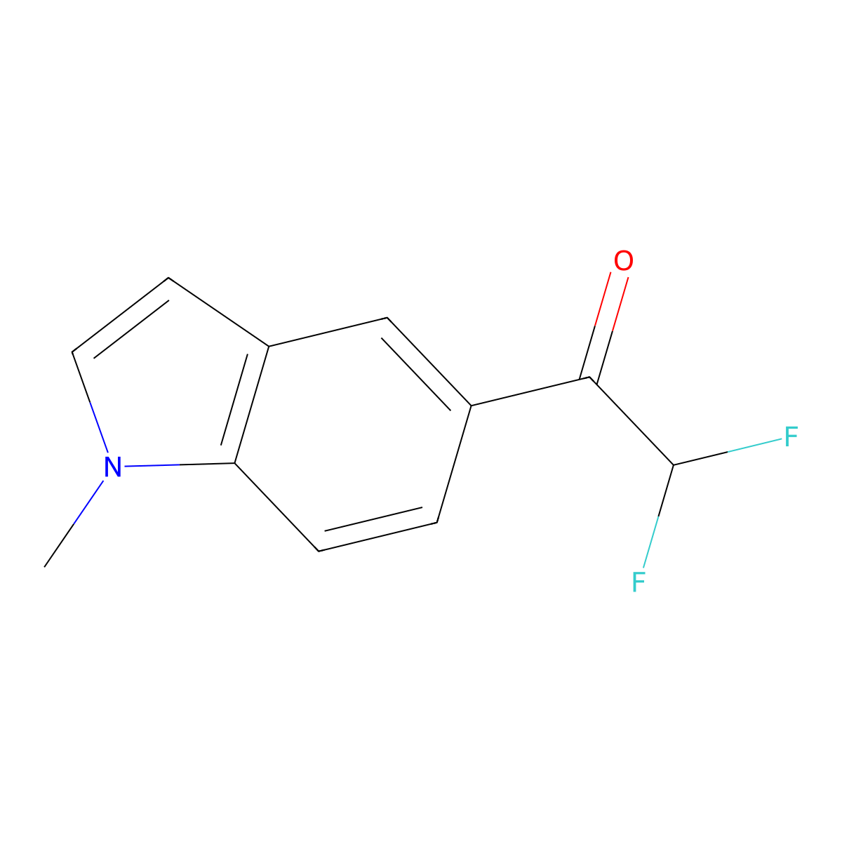 2,2-difluoro-1-(1-methyl-1H-indol-5-yl)ethan-1-one molecular structure, CAS 2228922-43-6