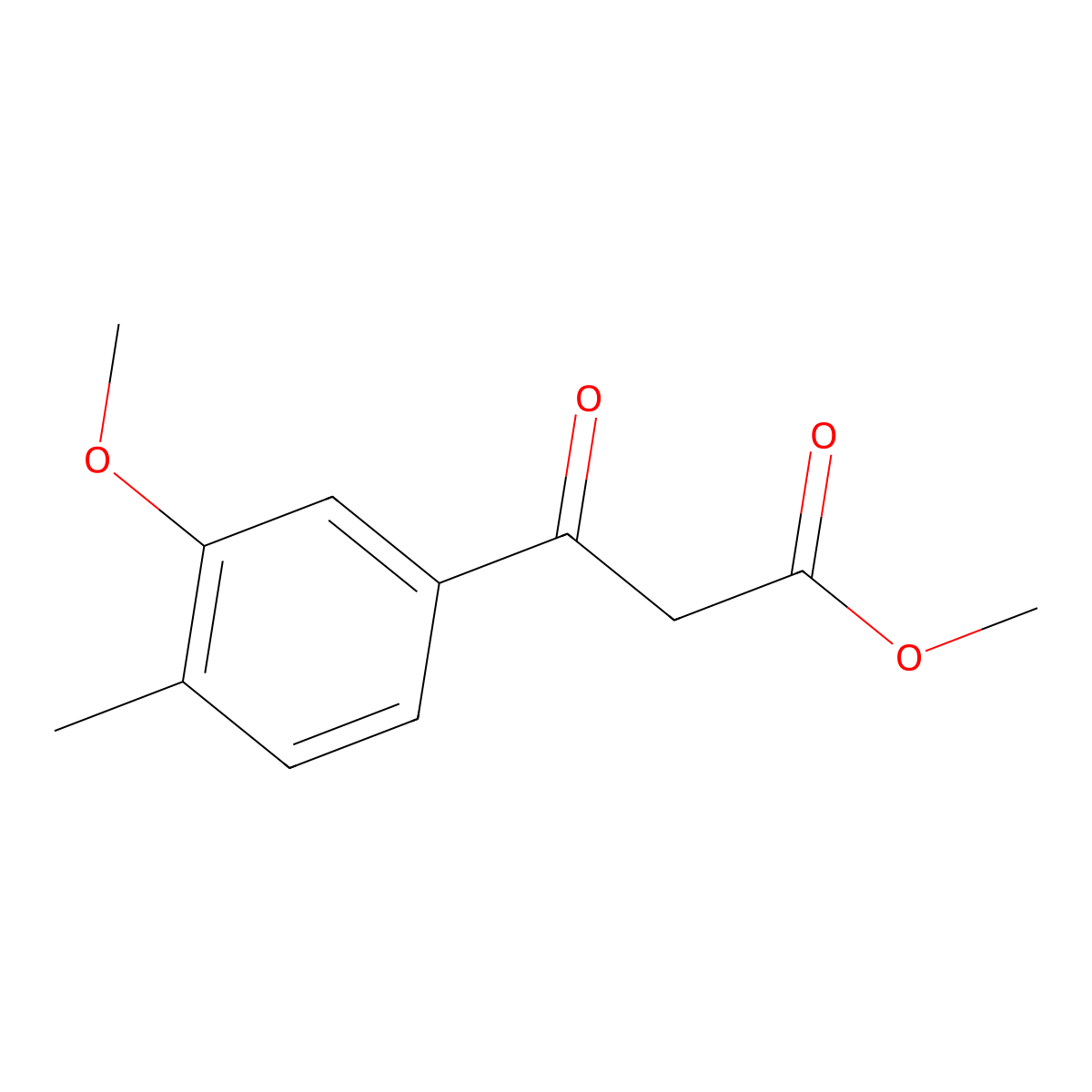 Methyl 3-(3-methoxy-4-methylphenyl)-3-oxopropanoate molecular structure, CAS 2228923-53-1