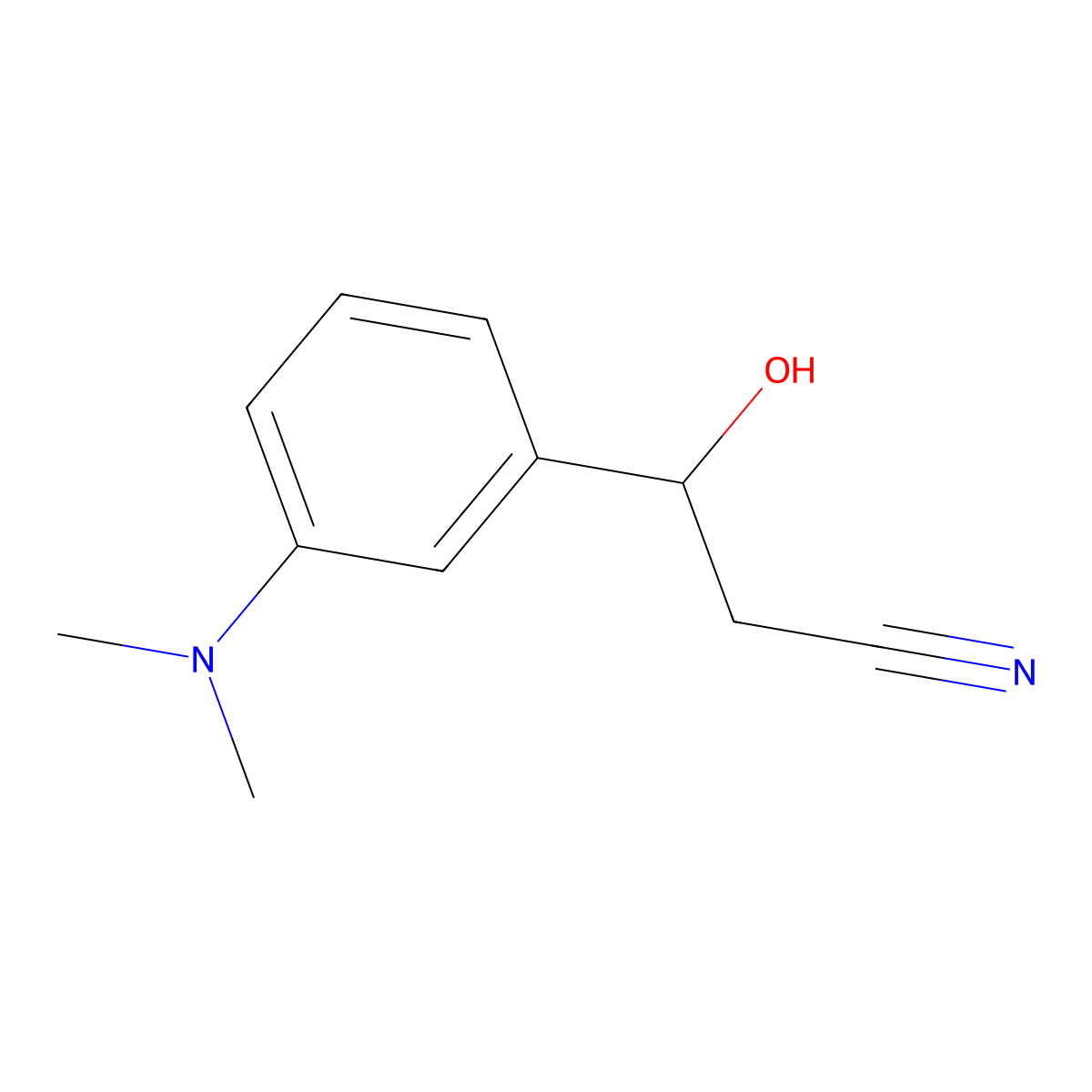 3-[3-(Dimethylamino)phenyl]-3-hydroxypropanenitrile molecular structure, CAS 2228924-40-9