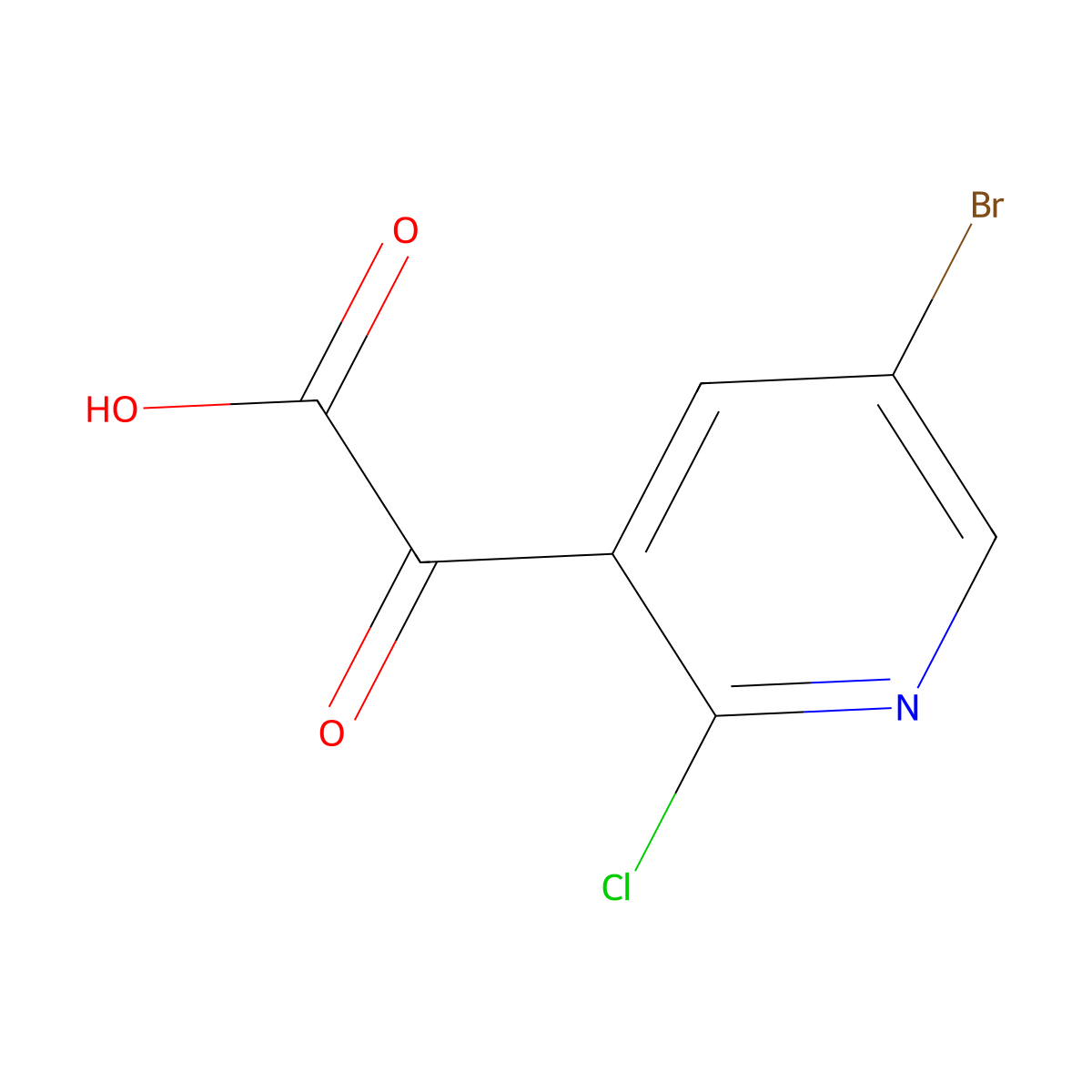 2-(5-Bromo-2-chloropyridin-3-yl)-2-oxoacetic acid molecular structure, CAS 2228925-45-7