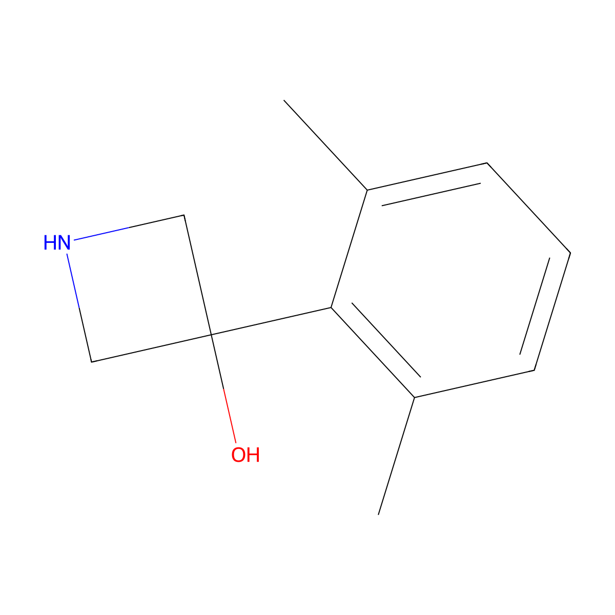 3-(2,6-Dimethylphenyl)azetidin-3-ol molecular structure, CAS 2228929-49-3