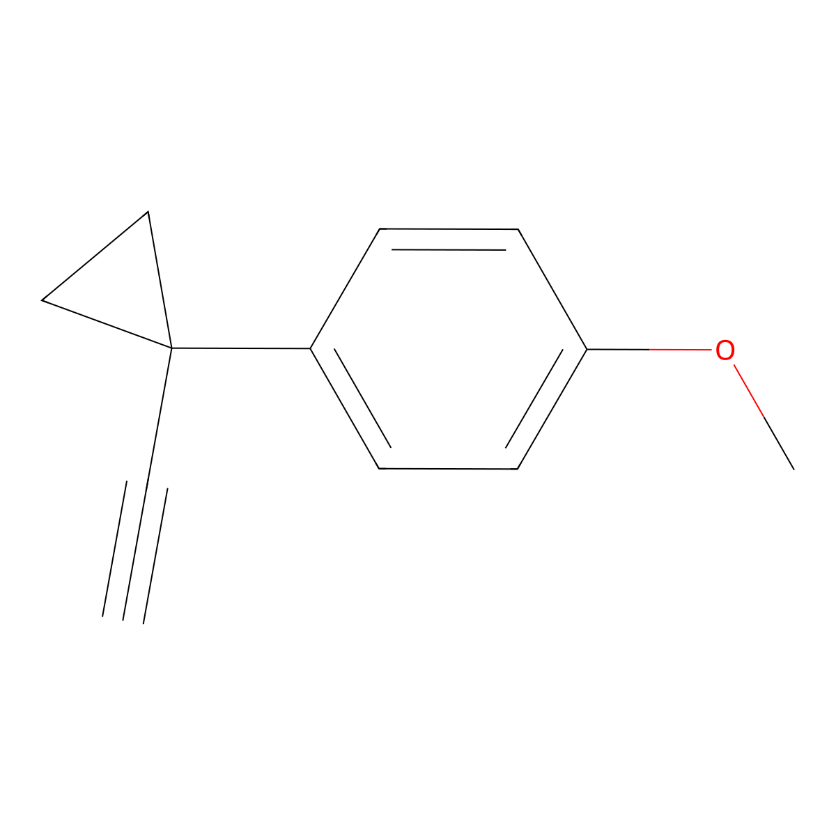 1-(1-Ethynylcyclopropyl)-4-methoxybenzene molecular structure, CAS 2228932-03-2