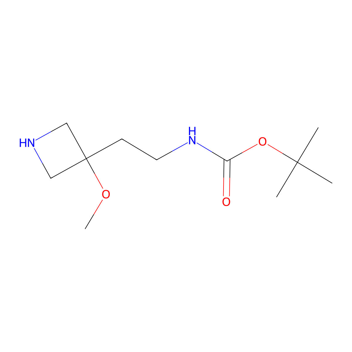 tert-butyl N-[2-(3-methoxyazetidin-3-yl)ethyl]carbamate molecular structure, CAS 2228936-52-3
