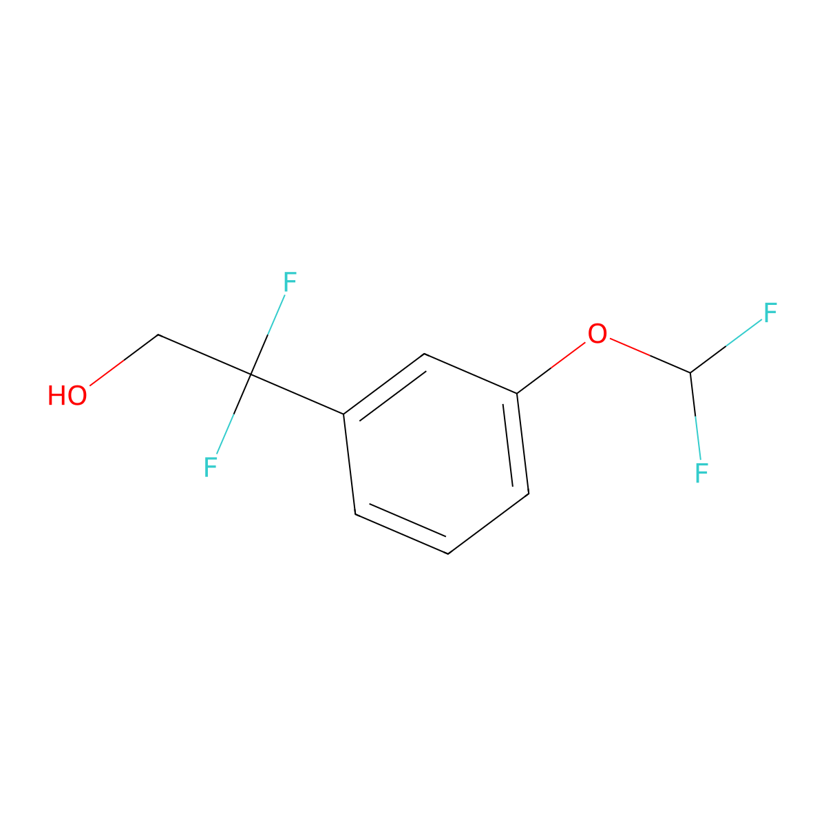 2-[3-(Difluoromethoxy)phenyl]-2,2-difluoroethan-1-ol molecular structure, CAS 2228936-82-9