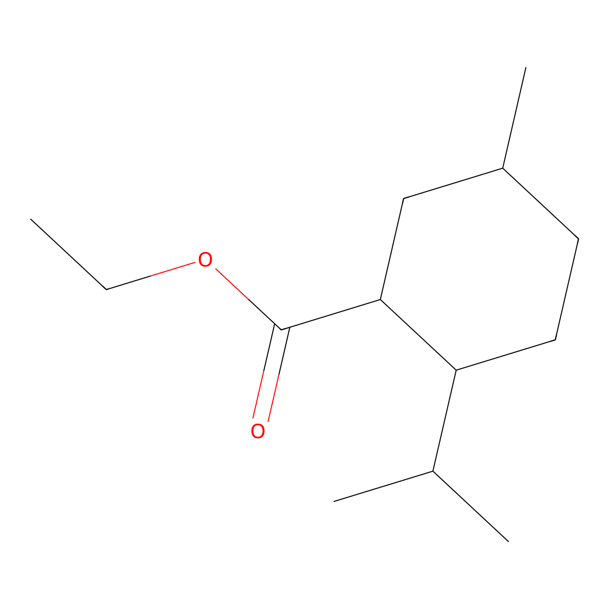 Ethyl (1R,2S,5R)-5-methyl-2-(propan-2-yl)cyclohexane-1-carboxylate molecular structure, CAS 2228937-00-4