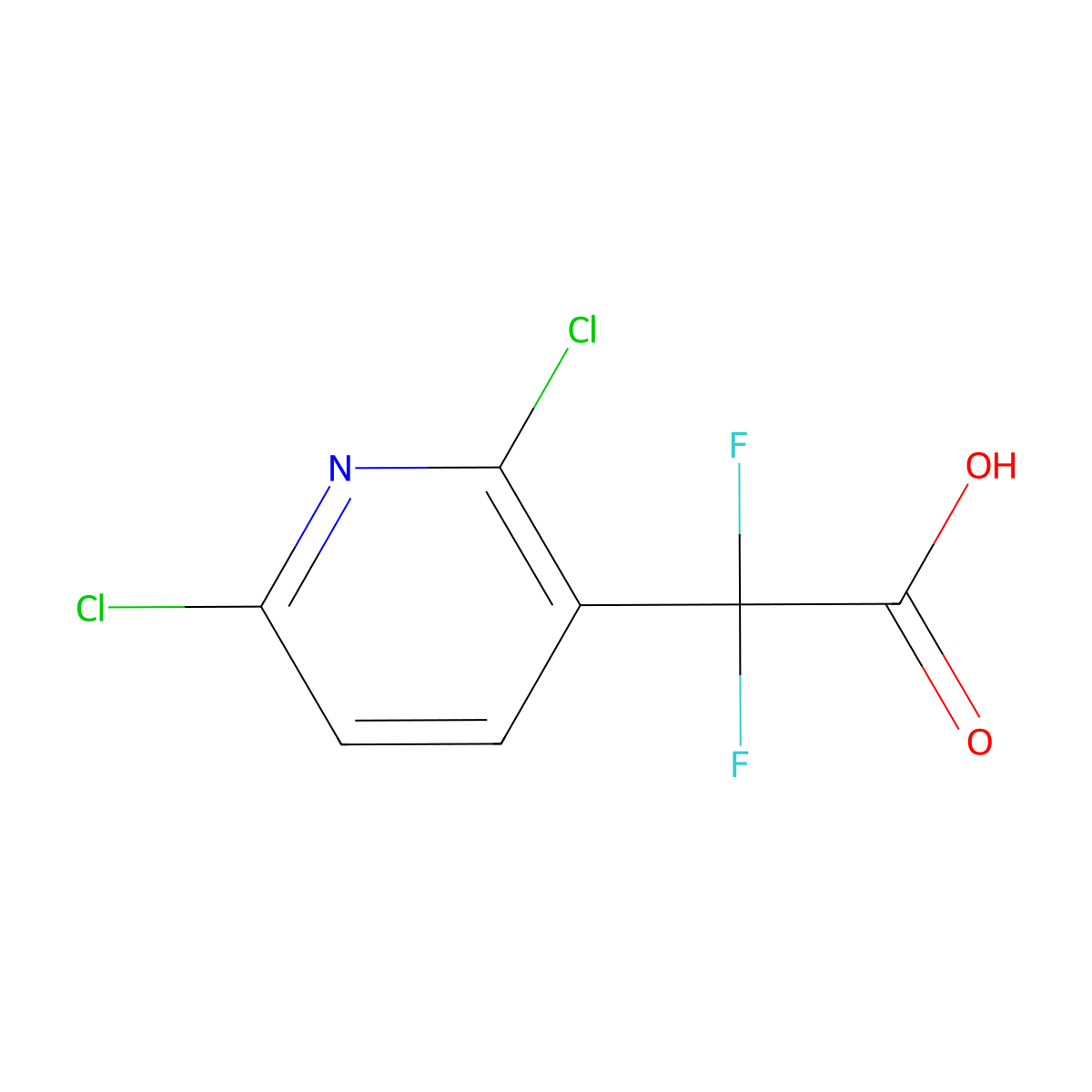 2-(2,6-Dichloropyridin-3-yl)-2,2-difluoroacetic acid molecular structure, CAS 2228938-06-3