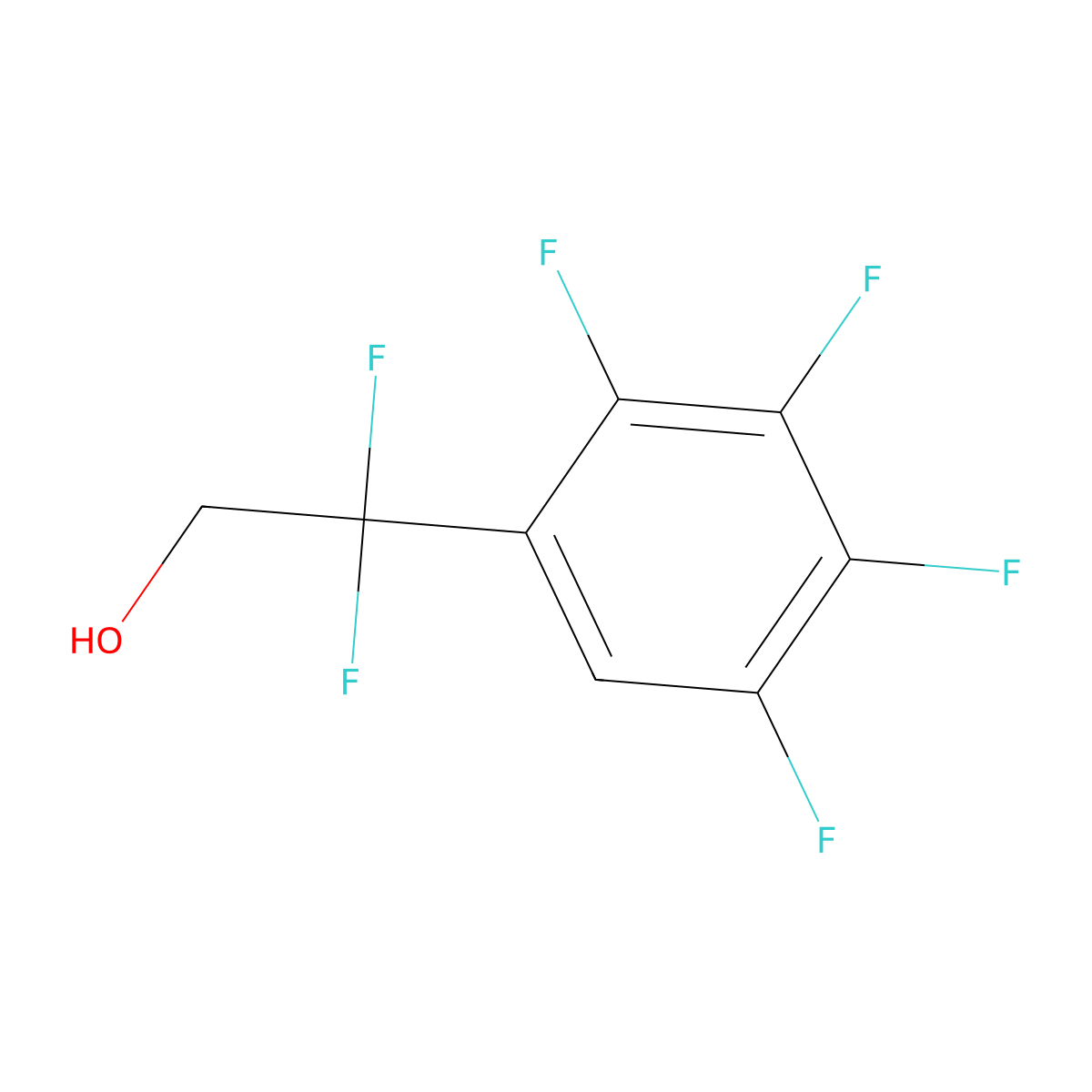 2,2-Difluoro-2-(2,3,4,5-tetrafluorophenyl)ethan-1-ol molecular structure, CAS 2228944-22-5