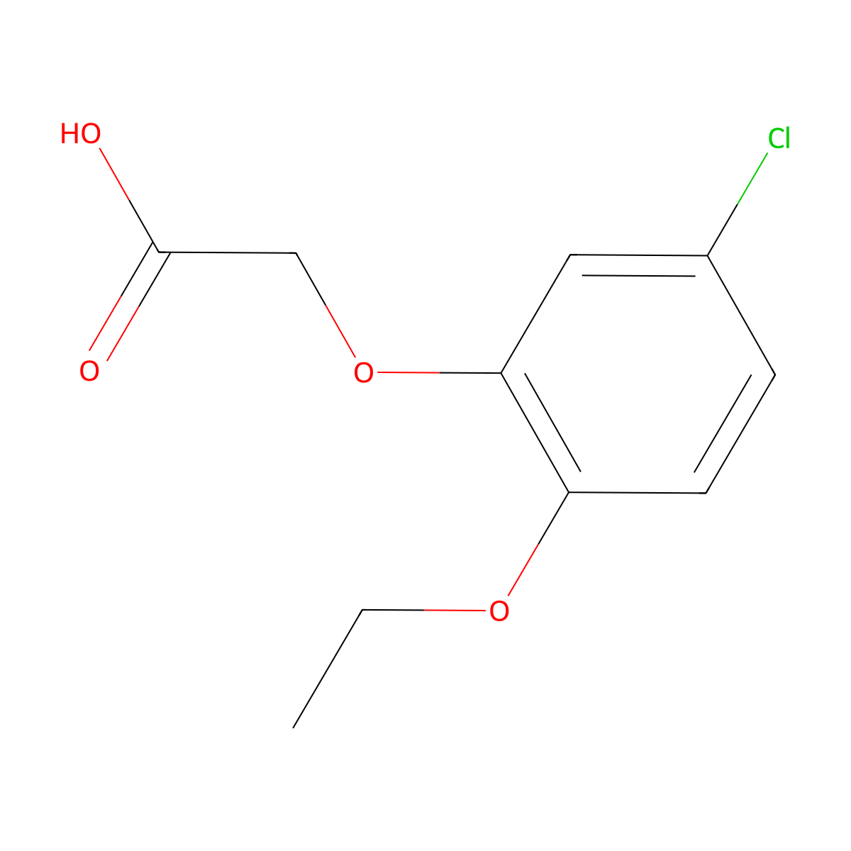 2-(5-Chloro-2-ethoxyphenoxy)acetic acid molecular structure, CAS 2228947-49-5