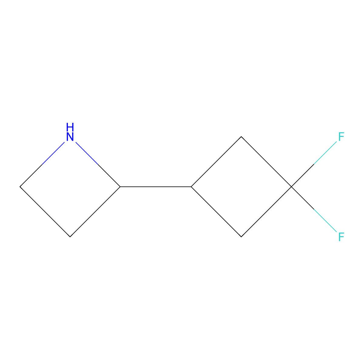 2-(3,3-Difluorocyclobutyl)azetidine molecular structure, CAS 2228949-43-5