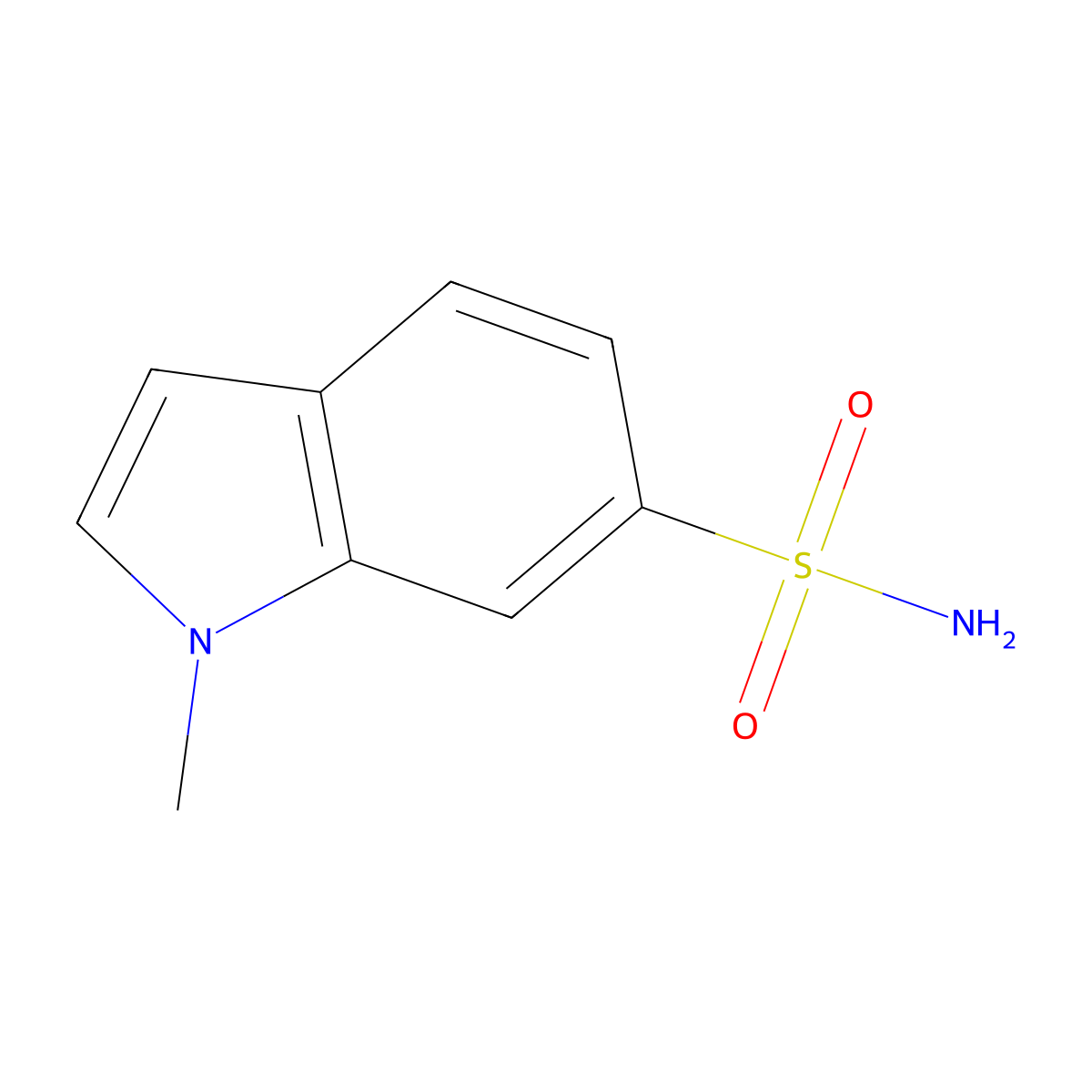 1-methyl-1H-indole-6-sulfonamide molecular structure, CAS 2228950-86-3