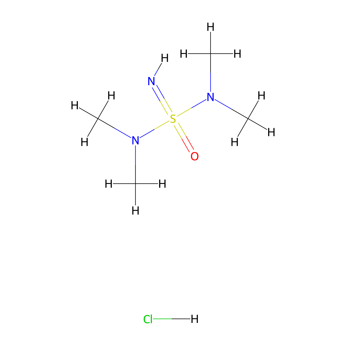 (dimethyl-S-aminosulfonimidoyl)dimethylamine hydrochloride molecular structure, CAS 2228952-15-4