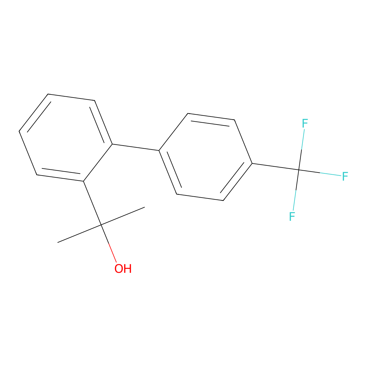 2-{2-[4-(Trifluoromethyl)phenyl]phenyl}propan-2-ol molecular structure, CAS 2228956-13-4
