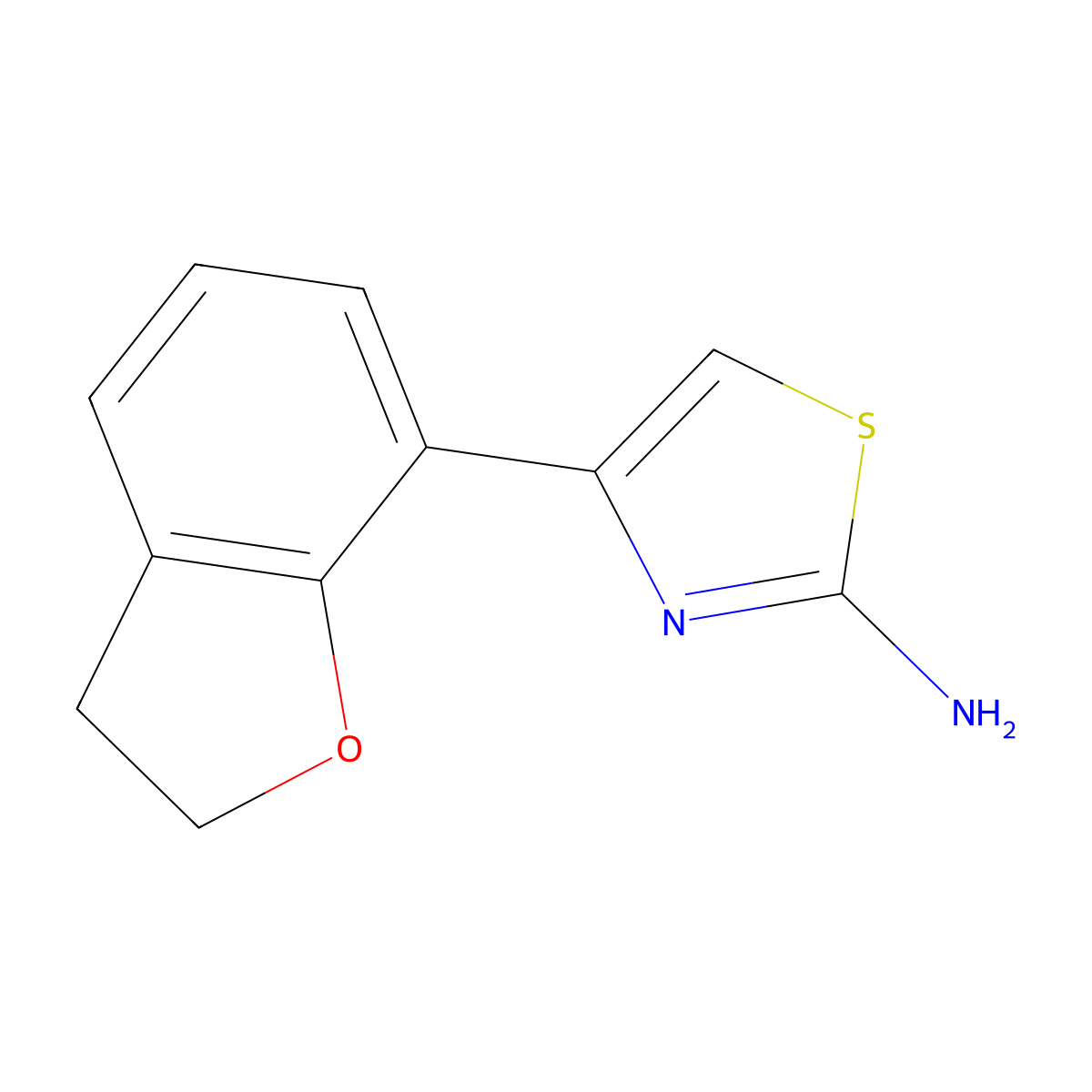 4-(2,3-Dihydro-1-benzofuran-7-yl)-1,3-thiazol-2-amine molecular structure, CAS 2228958-69-6