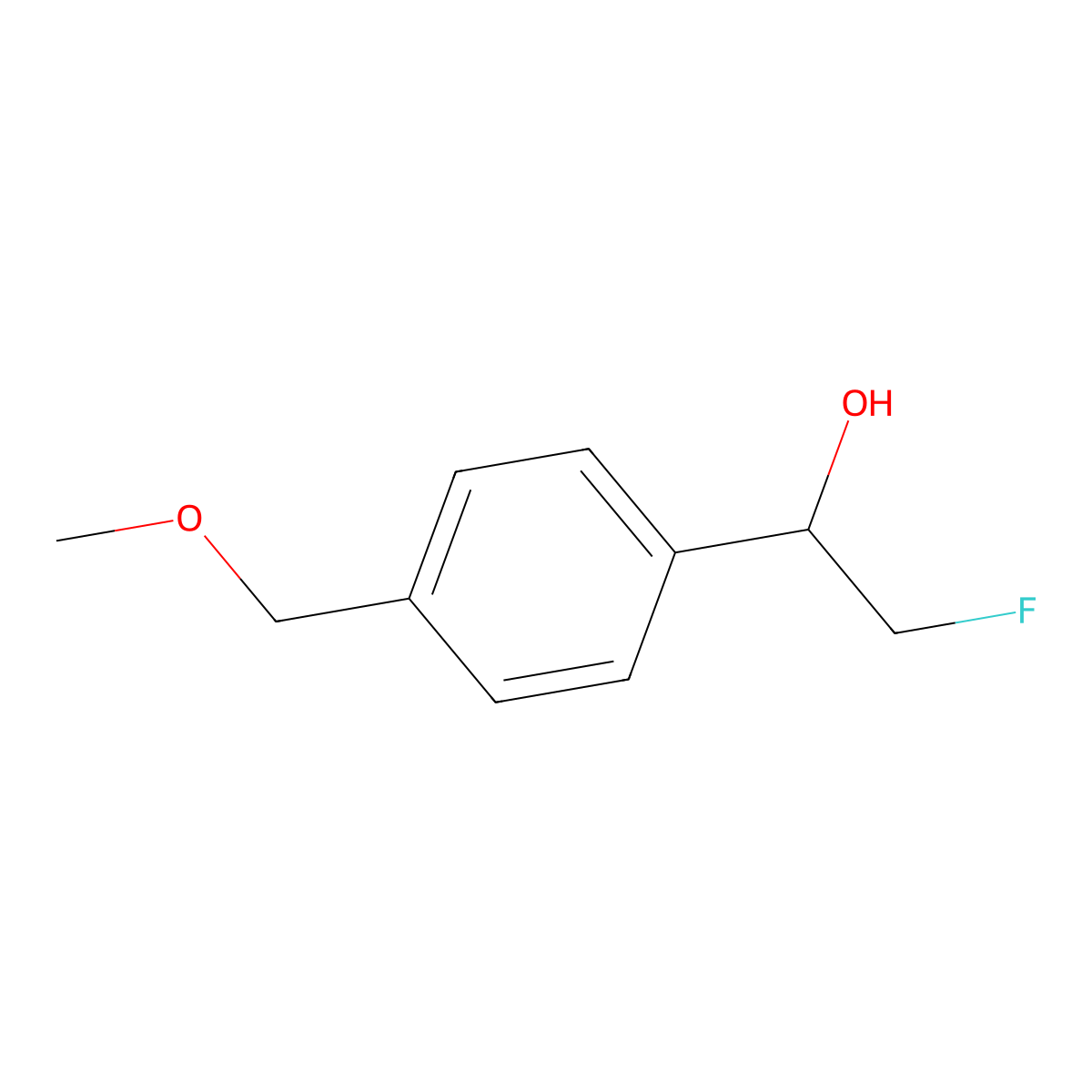 2-Fluoro-1-[4-(methoxymethyl)phenyl]ethan-1-ol molecular structure, CAS 2228960-33-4