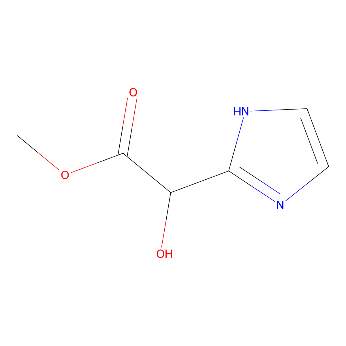 methyl 2-hydroxy-2-(1H-imidazol-2-yl)acetate molecular structure, CAS 2228961-86-0