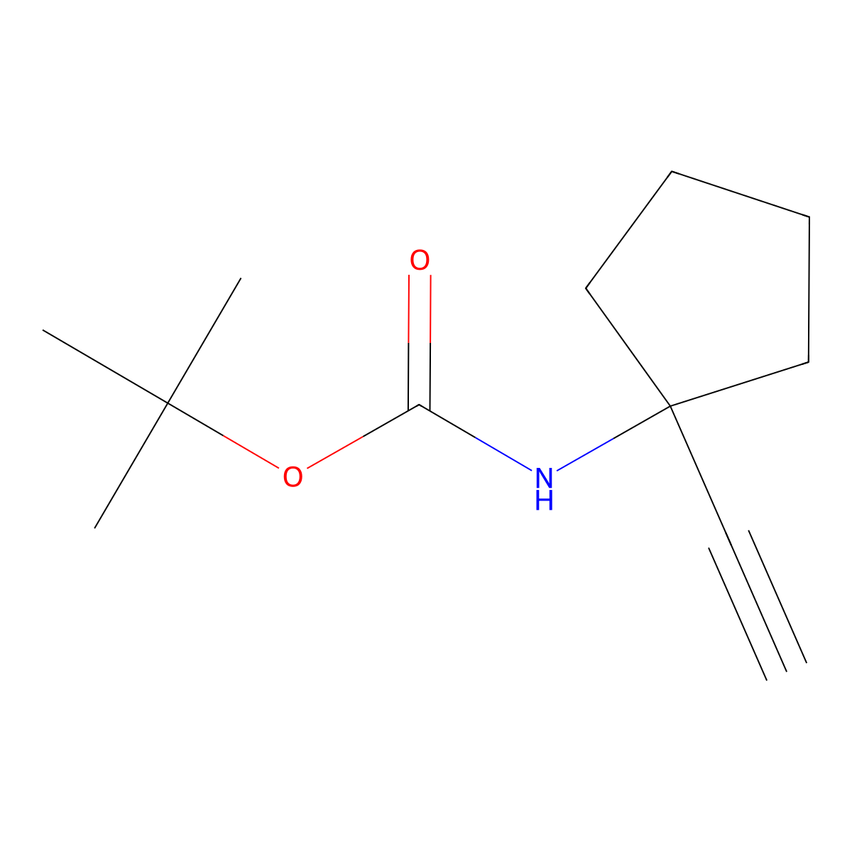 tert-Butyl (1-ethynylcyclopentyl)carbamate molecular structure, CAS 2228967-24-4