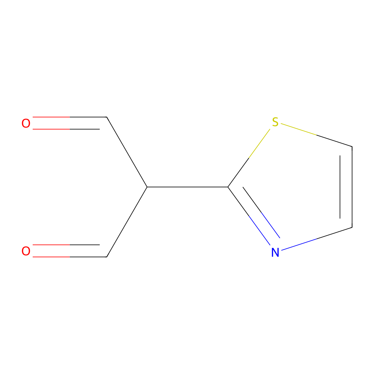 2-(1,3-Thiazol-2-yl)propanedial molecular structure, CAS 2228968-11-2