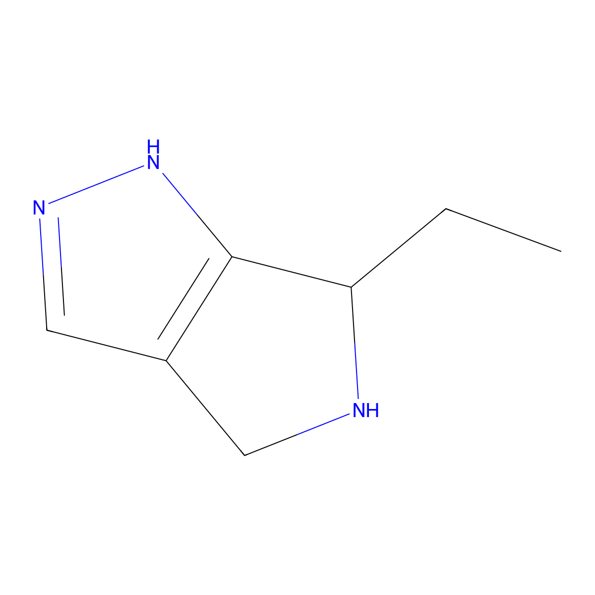 6-Ethyl-1,4,5,6-tetrahydropyrrolo[3,4-c]pyrazole molecular structure, CAS 2228971-31-9