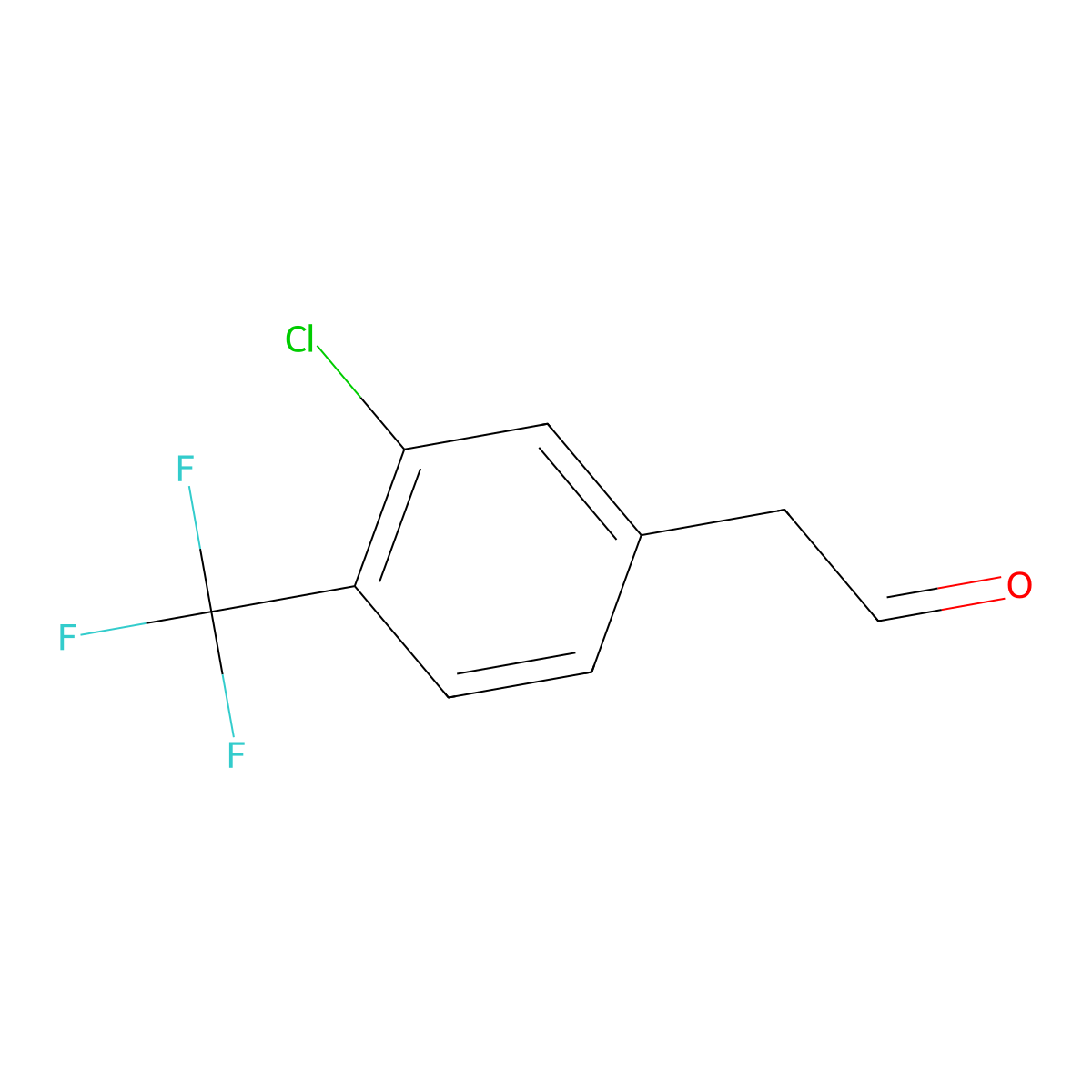 2-(3-Chloro-4-(trifluoromethyl)phenyl)acetaldehyde molecular structure, CAS 2228973-02-0