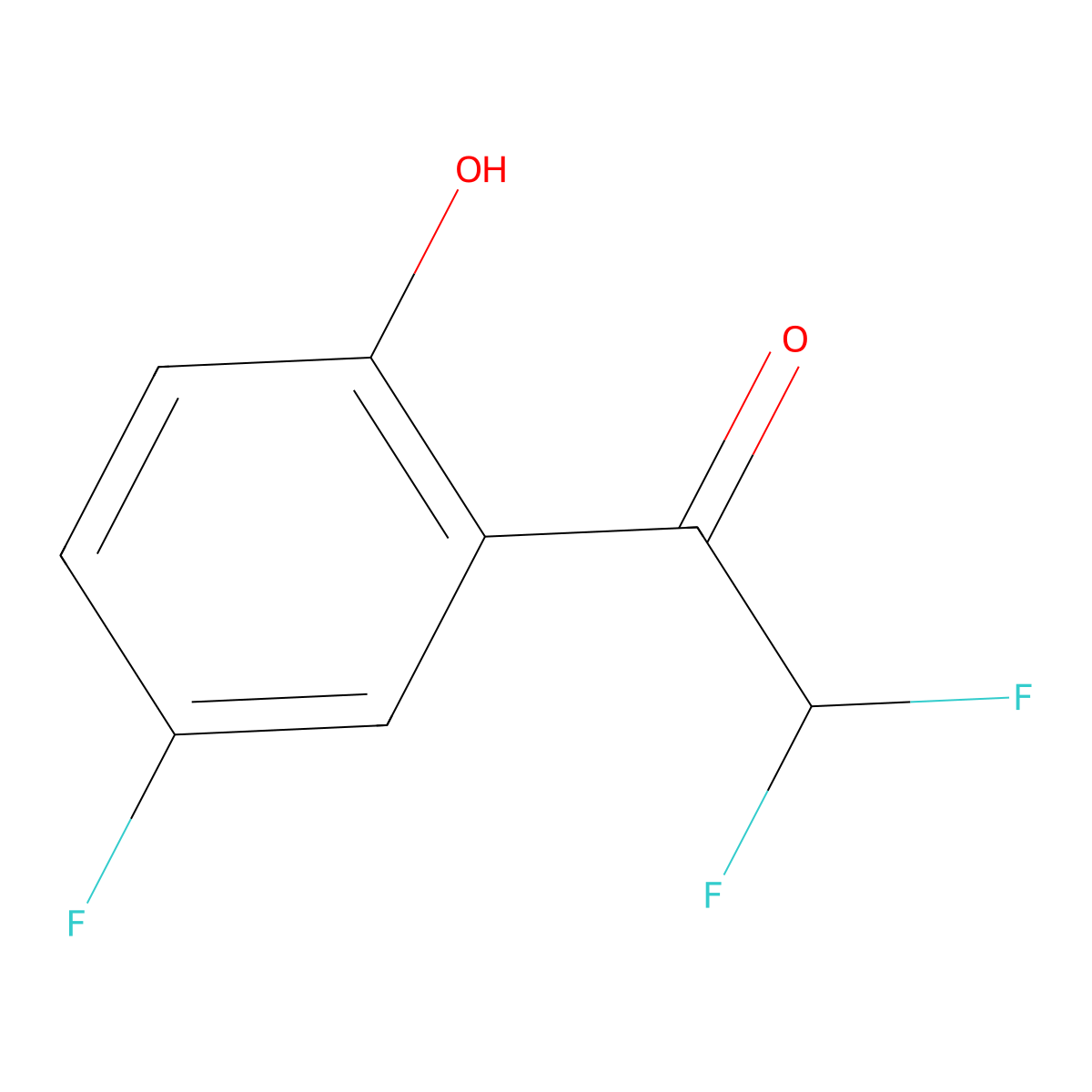 2,2-Difluoro-1-(5-fluoro-2-hydroxyphenyl)ethan-1-one molecular structure, CAS 2228973-92-8