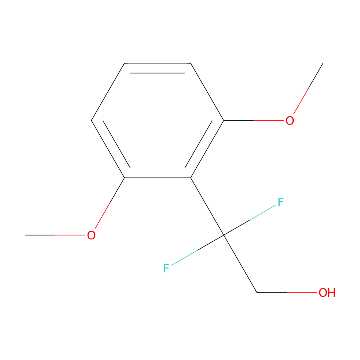 2-(2,6-Dimethoxyphenyl)-2,2-difluoroethan-1-ol molecular structure, CAS 2228975-67-3