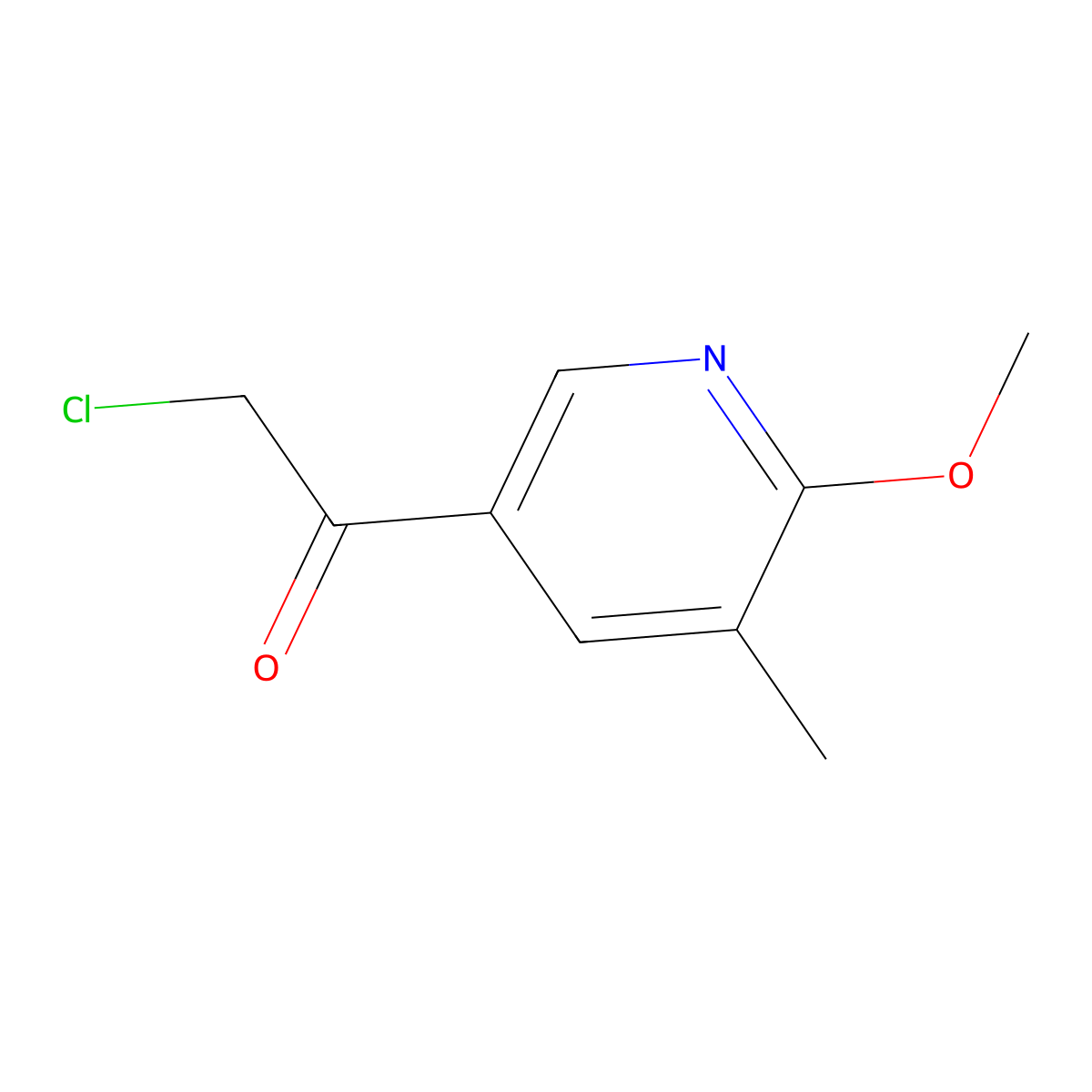 2-Chloro-1-(6-methoxy-5-methylpyridin-3-yl)ethan-1-one molecular structure, CAS 2228977-86-2