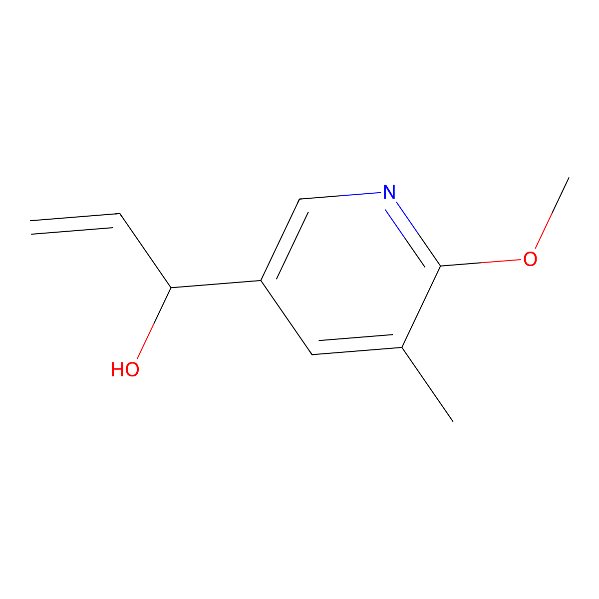 1-(6-Methoxy-5-methylpyridin-3-yl)prop-2-en-1-ol molecular structure, CAS 2228979-25-5
