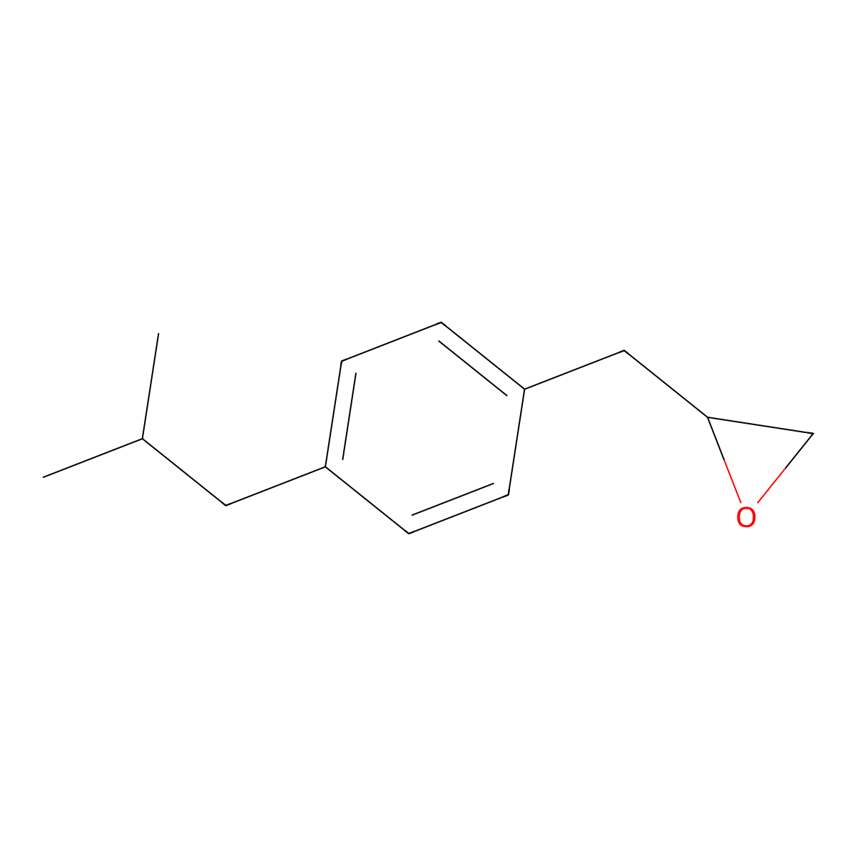 2-{[4-(2-Methylpropyl)phenyl]methyl}oxirane molecular structure, CAS 2228982-57-6