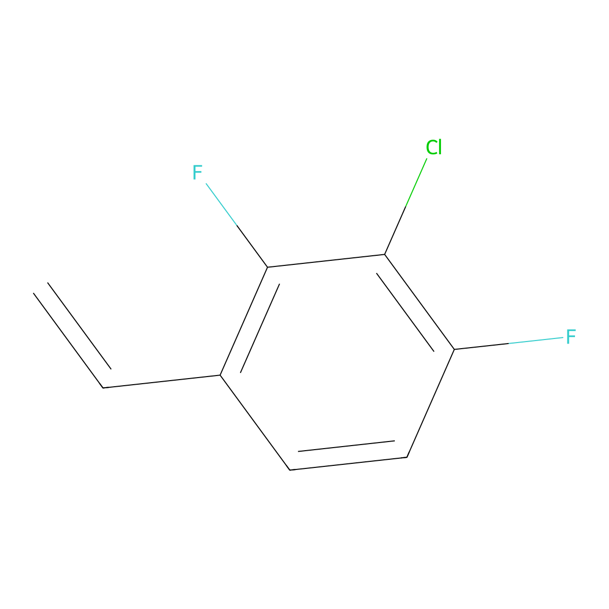 2-Chloro-1,3-difluoro-4-vinylbenzene molecular structure, CAS 2228983-19-3
