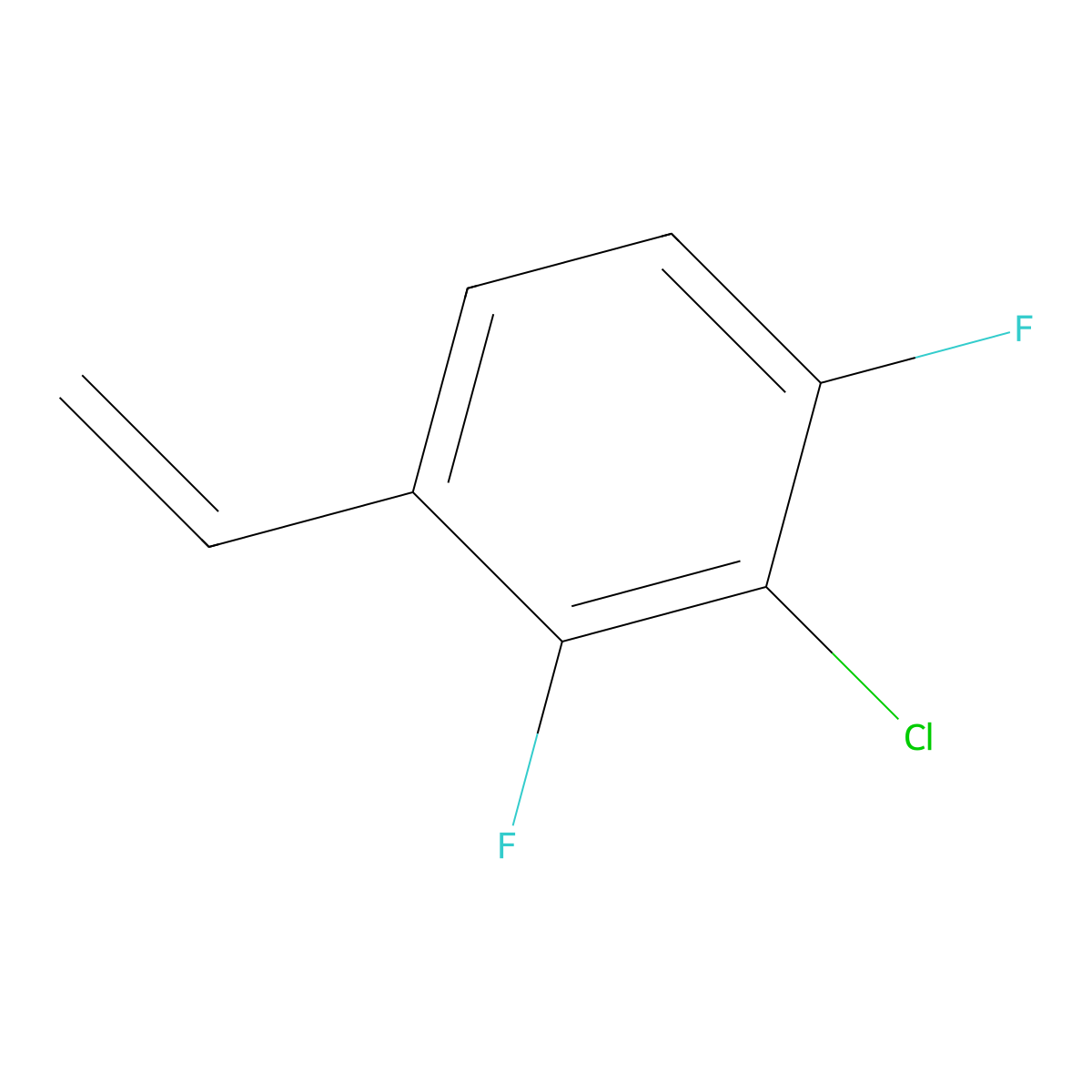 2-Chloro-1,3-difluoro-4-vinylbenzene molecular structure, CAS 2228983-19-3