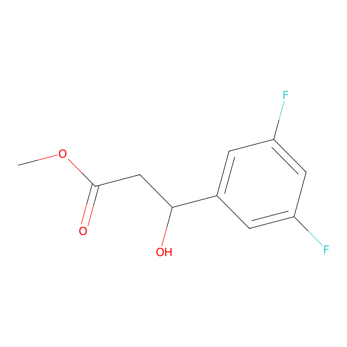 Methyl 3-(3,5-difluorophenyl)-3-hydroxypropanoate molecular structure, CAS 2228984-93-6