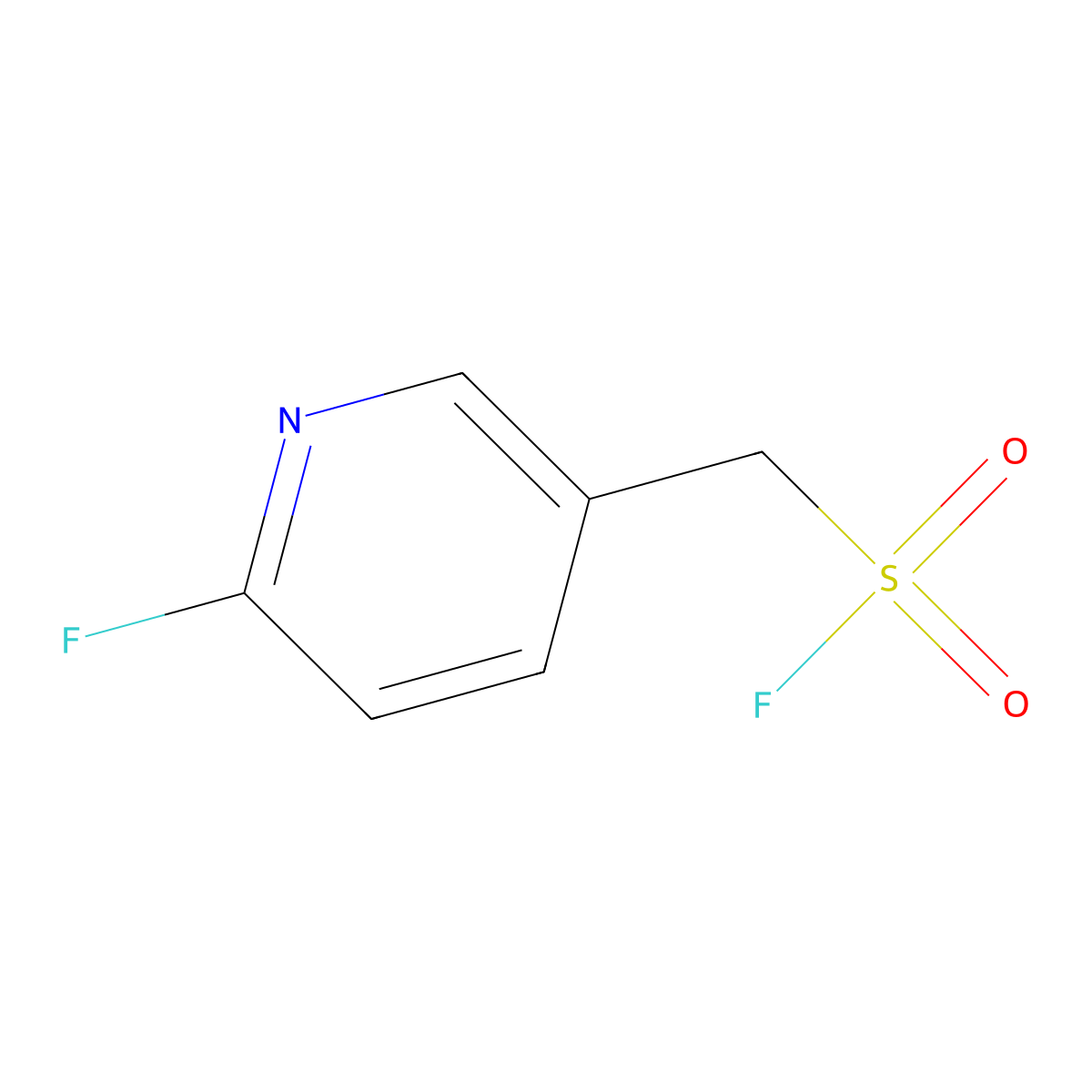 (6-Fluoropyridin-3-yl)methanesulfonylfluoride molecular structure, CAS 2228986-70-5