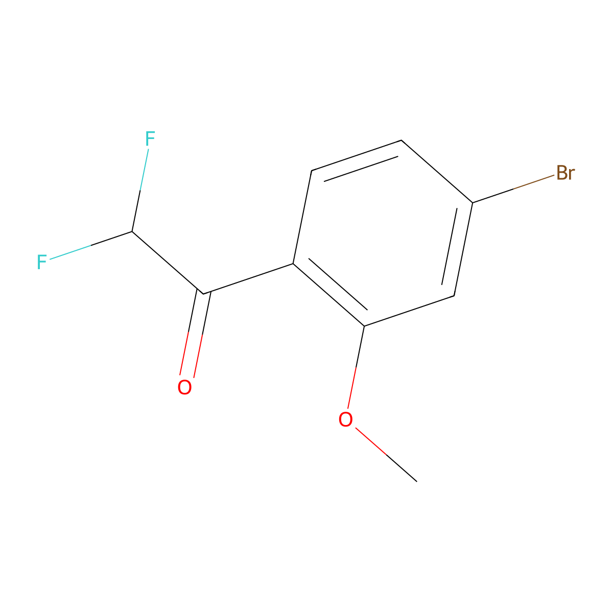 1-(4-Bromo-2-methoxyphenyl)-2,2-difluoroethan-1-one molecular structure, CAS 2228988-17-6