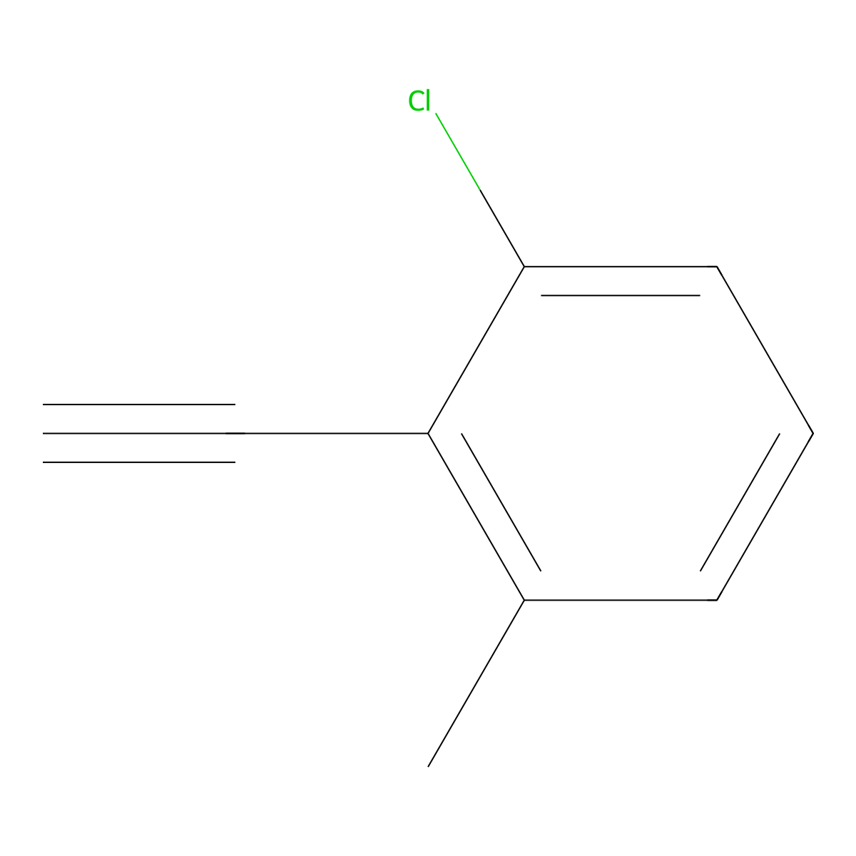 1-Chloro-2-ethynyl-3-methylbenzene molecular structure, CAS 2228993-04-0