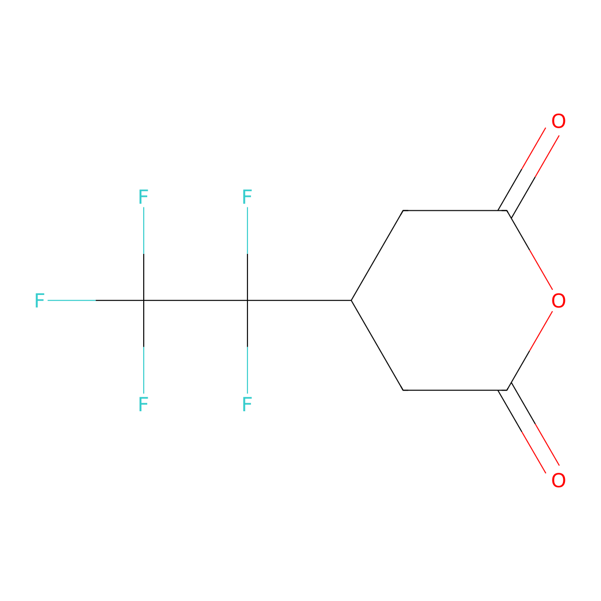 4-(Pentafluoroethyl)oxane-2,6-dione molecular structure, CAS 2228993-69-7