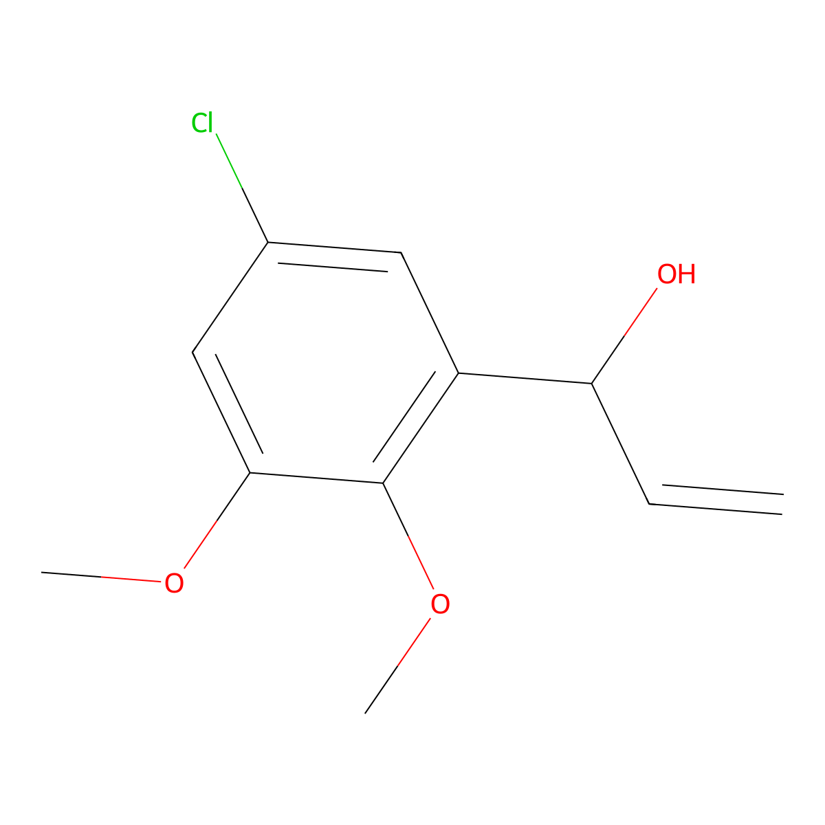 1-(5-Chloro-2,3-dimethoxyphenyl)prop-2-en-1-ol molecular structure, CAS 2228996-70-9