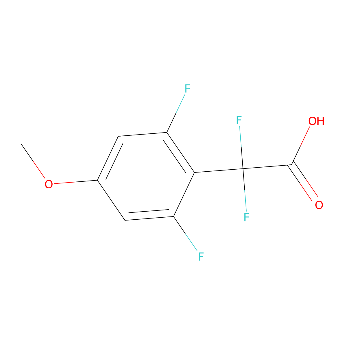 2-(2,6-Difluoro-4-methoxyphenyl)-2,2-difluoroacetic acid molecular structure, CAS 2228999-51-5