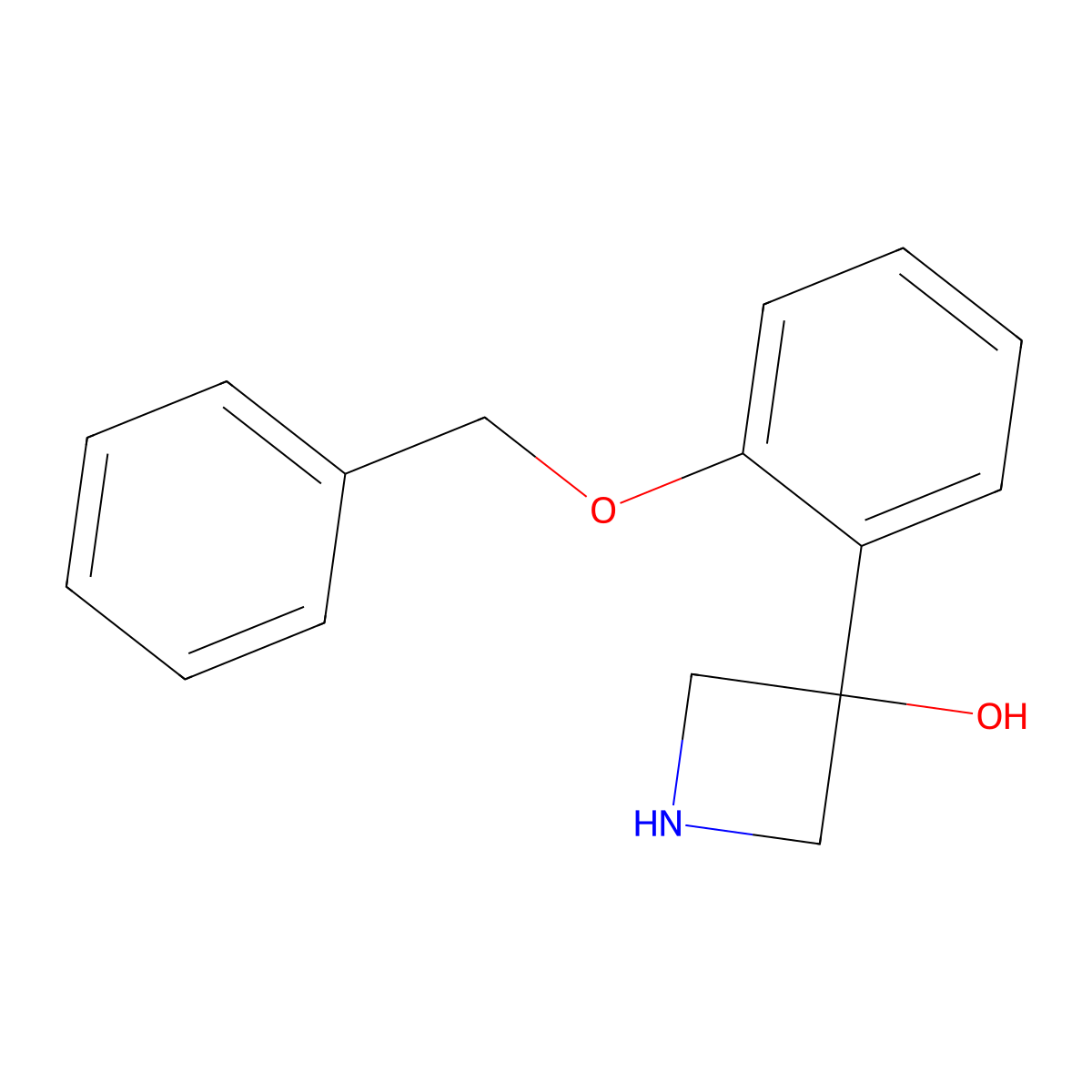 3-[2-(Benzyloxy)phenyl]azetidin-3-ol molecular structure, CAS 2229003-04-5